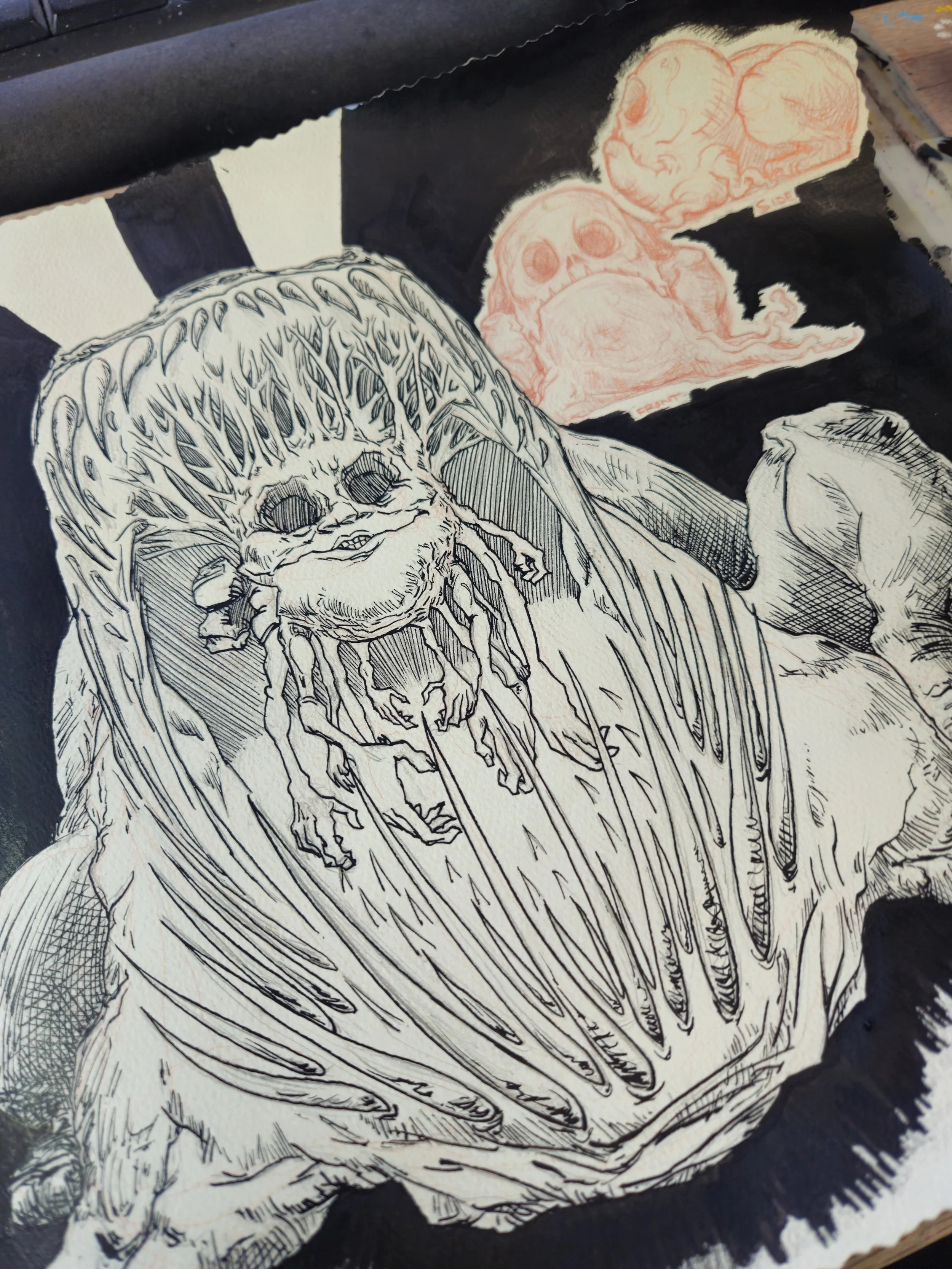 Ink Sketch The Mercenary Artist 051925 Sentry Creature Angled
