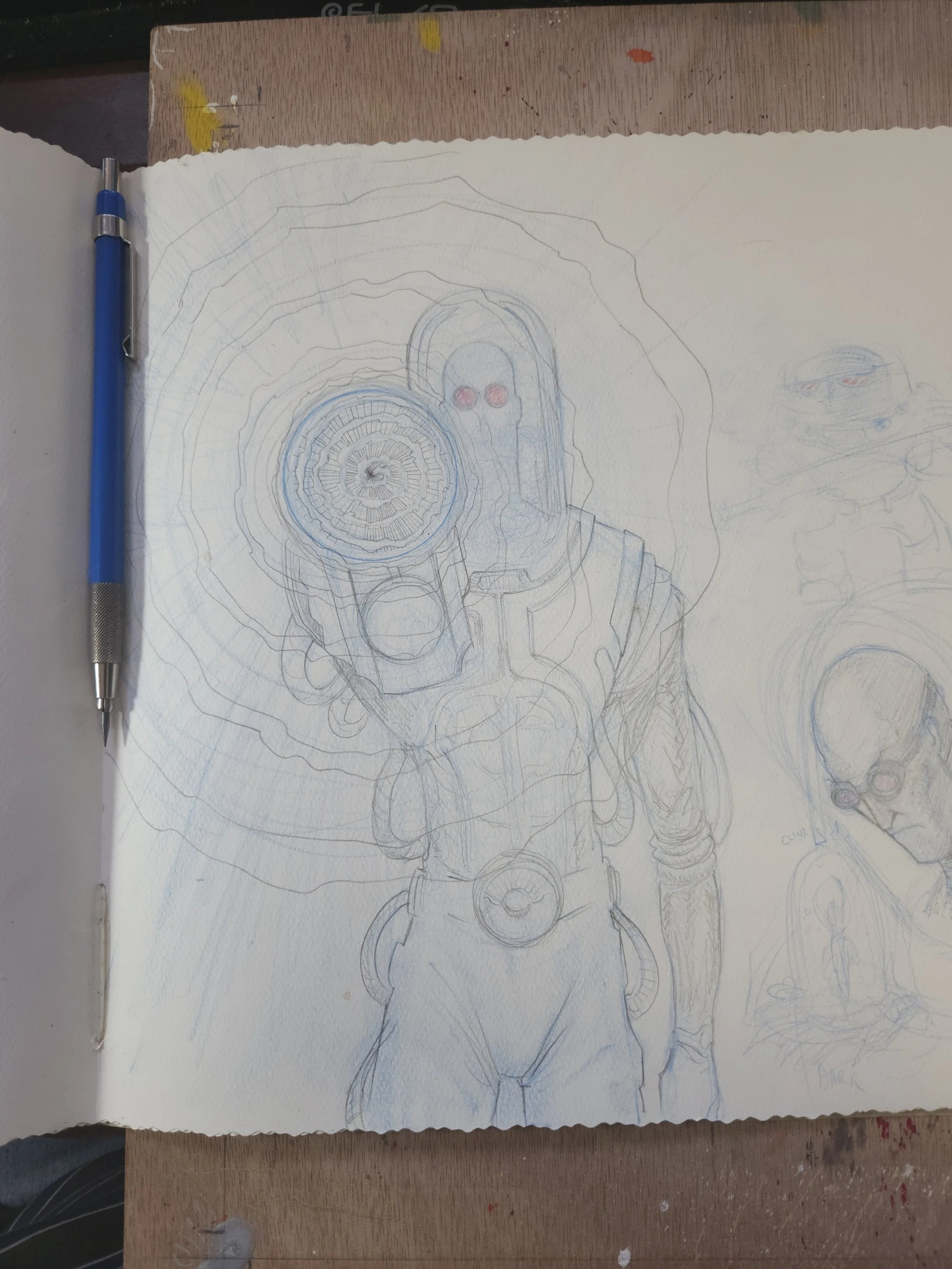 Pencil Sketch The Mercenary Artist 051825 Mr Freeze