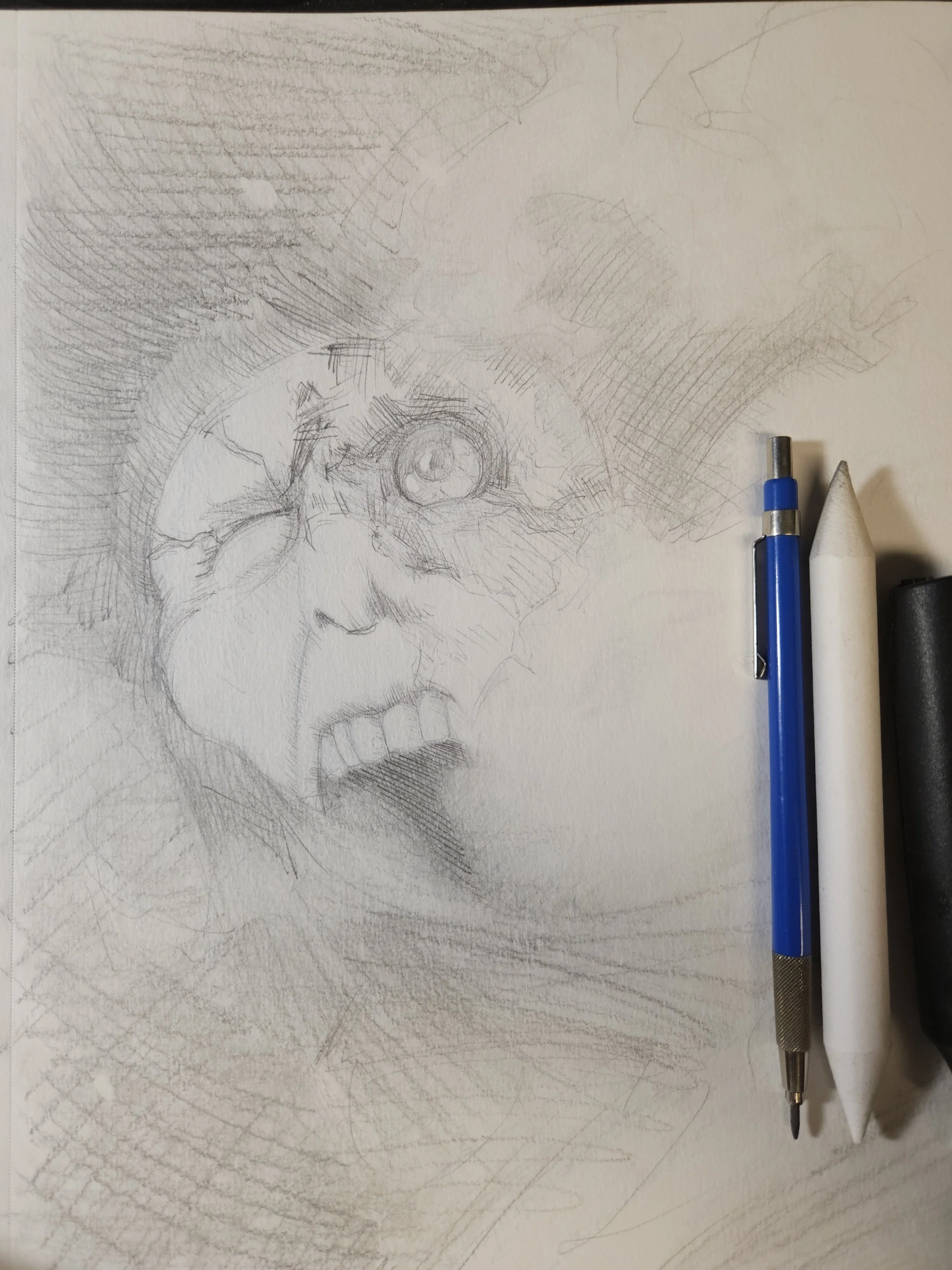Frankenstein Guillermo Del Toro Netflix Pencil sketch sketchbook illustration handmade art