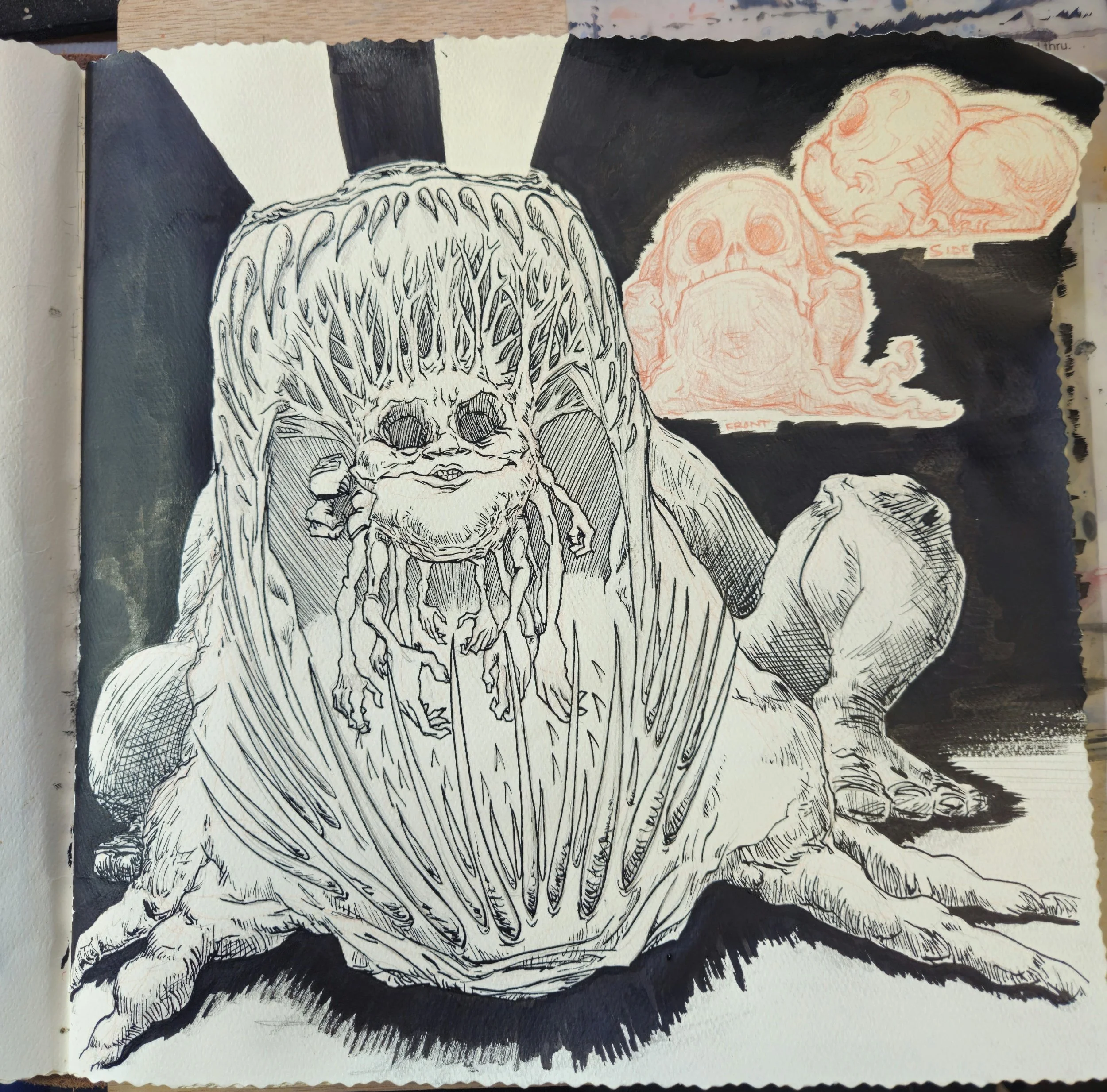  Ink Sketch The Mercenary Artist 051925 Sentry Creature