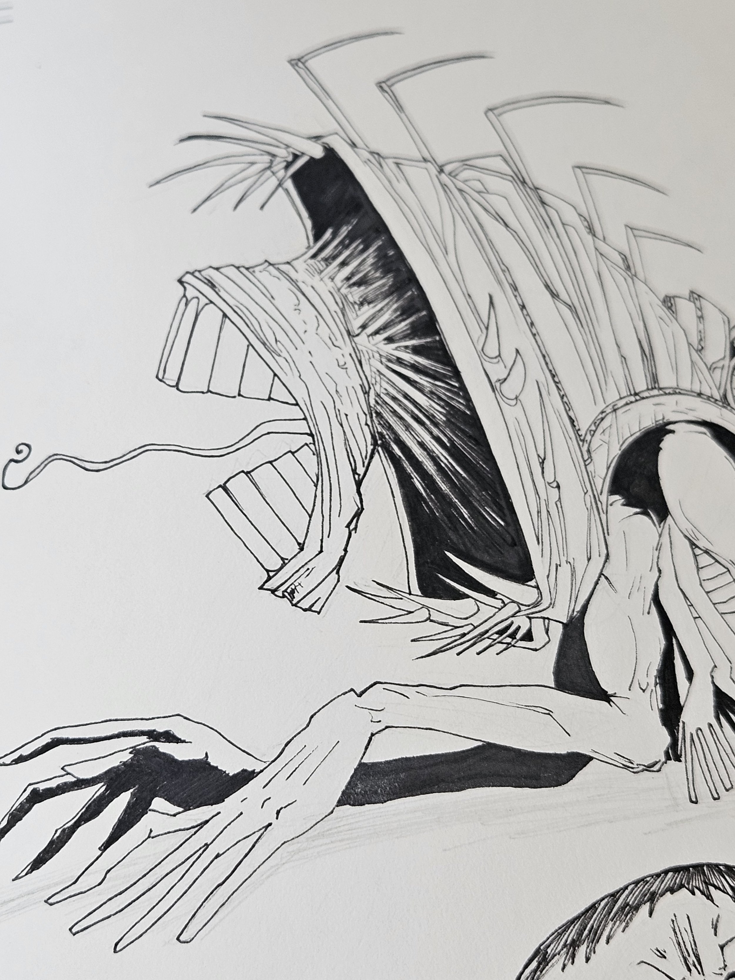 Ink Sketch The Mercenary Artist 2024 Original Character Design
