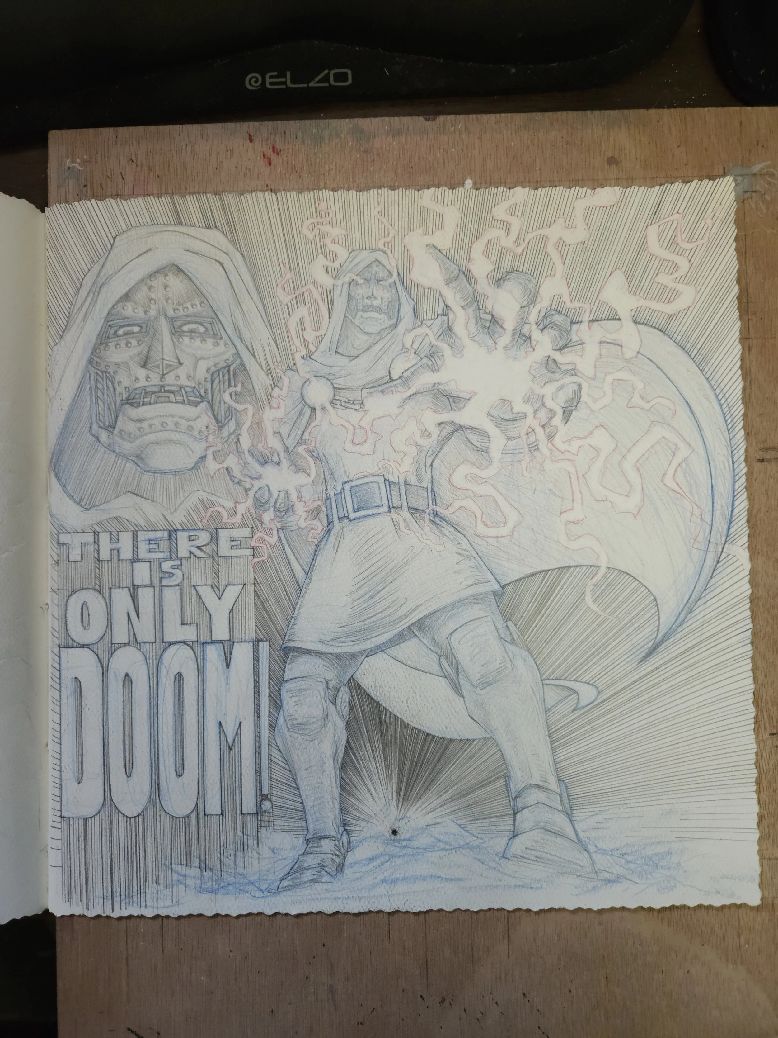Final Pencils The Mercenary Artist Dr. Doom Marvel sketch