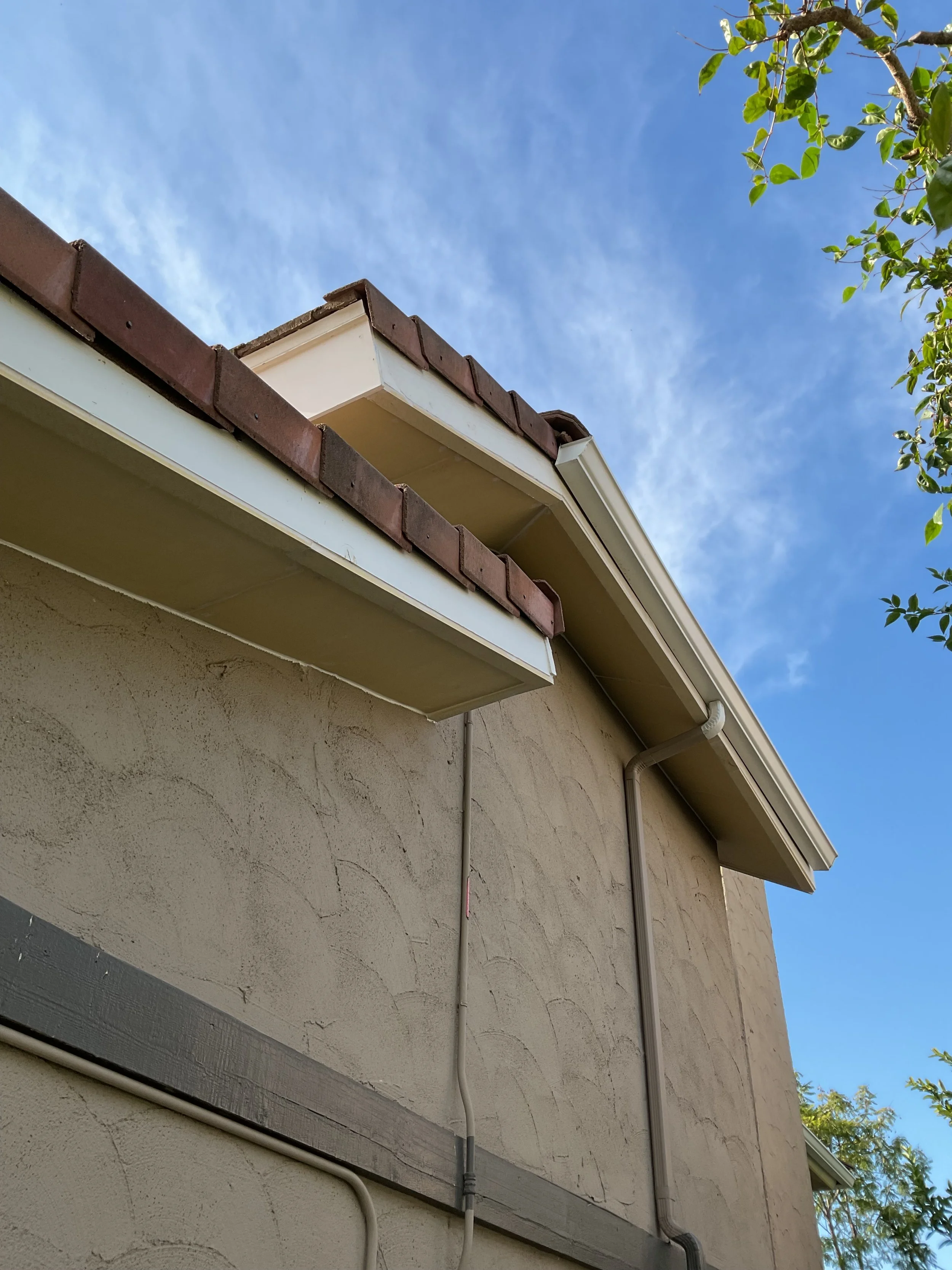 For fire protection, the eaves of this home has been enclosed with James Hardie panel and special fire protection Vulcan Vents were installed to provide proper ventilation to the home.