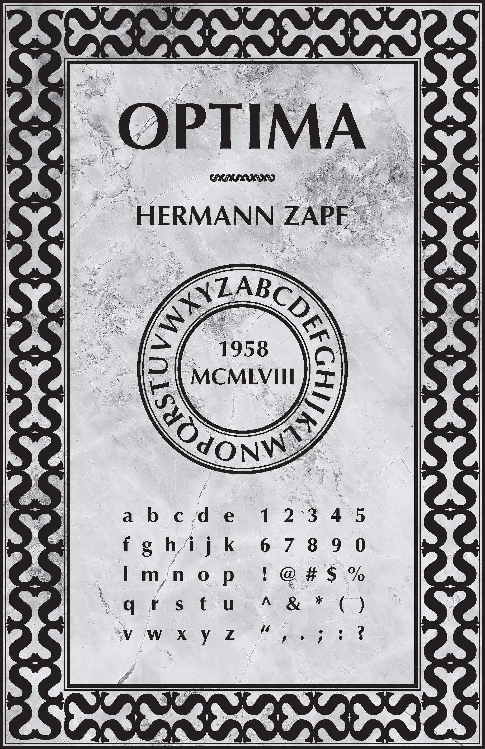 Poster & Pamphlet (Optima Typeface)