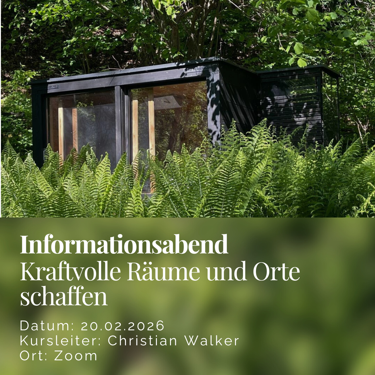 Kostenloser Informationsabend zum Ausbildungslehrgang: Kraftvolle Räume und Orte gestalten