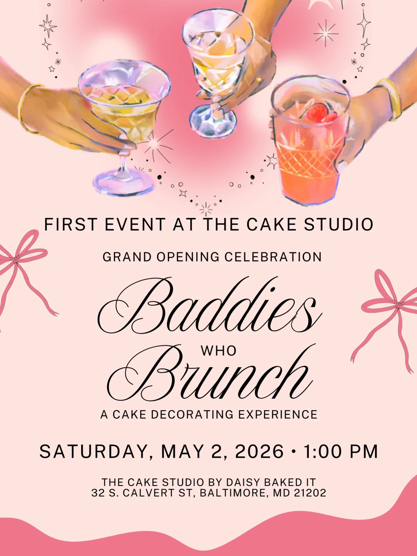 The first event ever at The Cake Studio by Daisy Baked It is here 🥹✨

Join us for Baddies Who Brunch: The Grand Opening Celebration 🩷 a cake decorating experience filled with brunch vibes, music, creativity, and baddie energy.

During this guided e