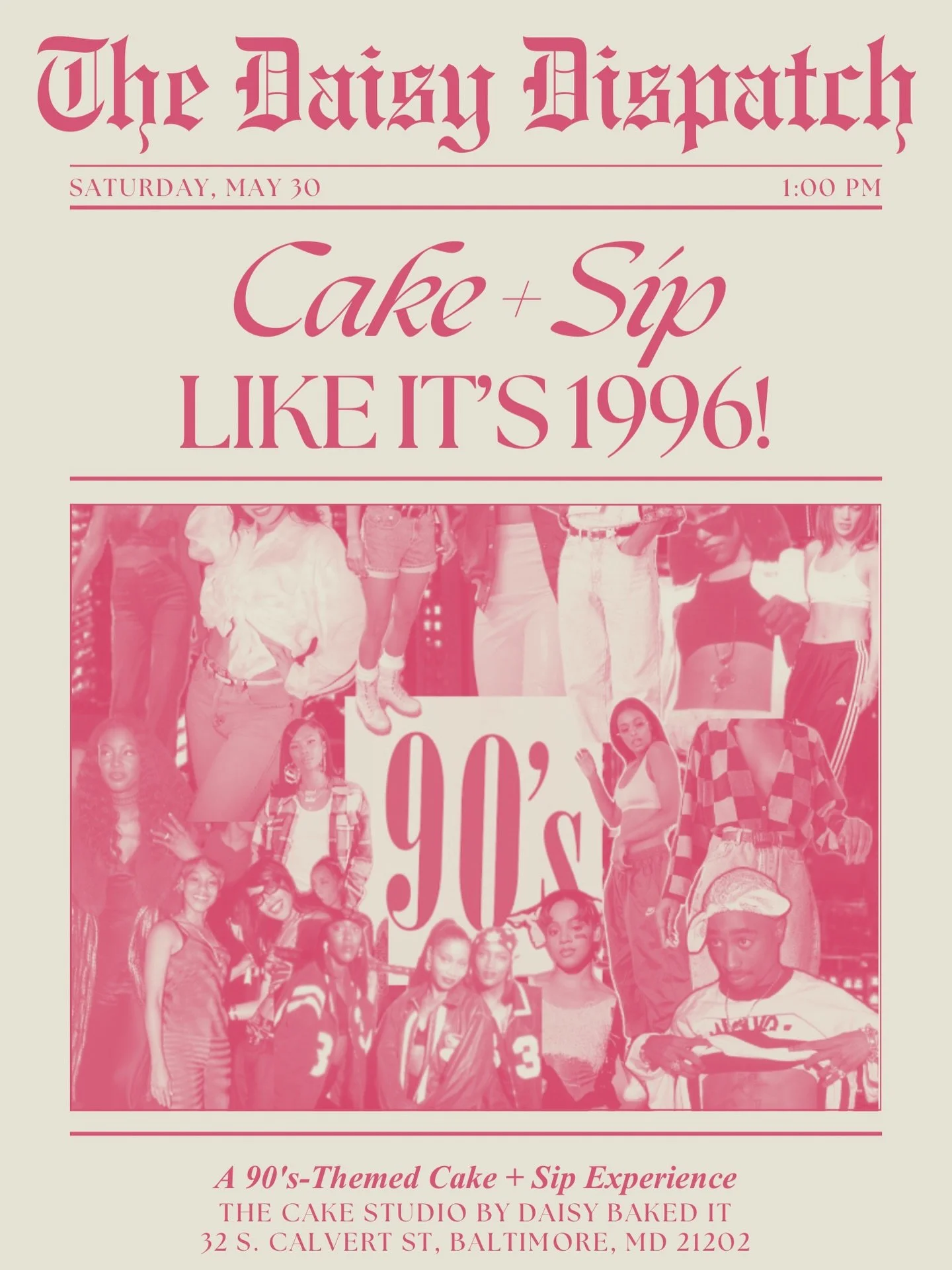It&rsquo;s giving 90s R&amp;B, lip gloss, and a whole lotta nostalgia 💿✨

We&rsquo;re taking it ALL the way back with Cake + Sip Like It&rsquo;s 1996 &hearts;️ where the vibes are smooth, the music is classic, and the cakes are too cute to eat (but 