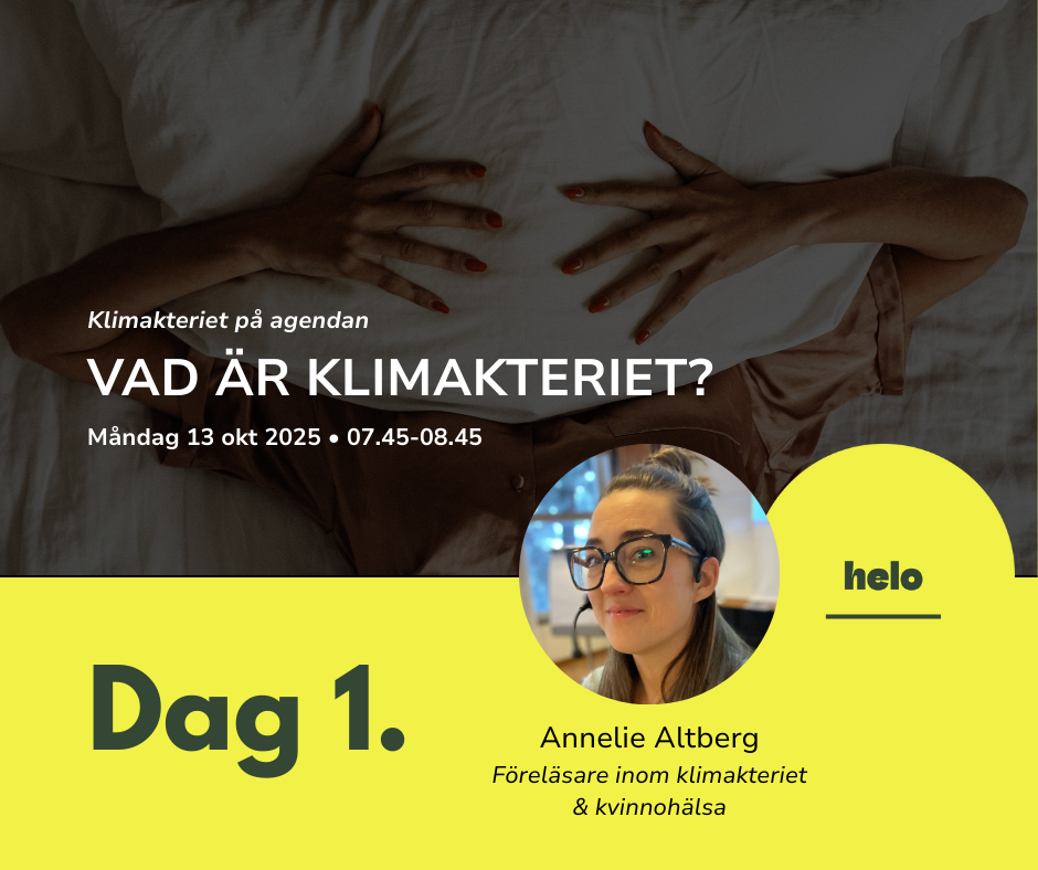 Dag 1 Klimakteriet på agendan - Vad är klimakteriet? (Online)