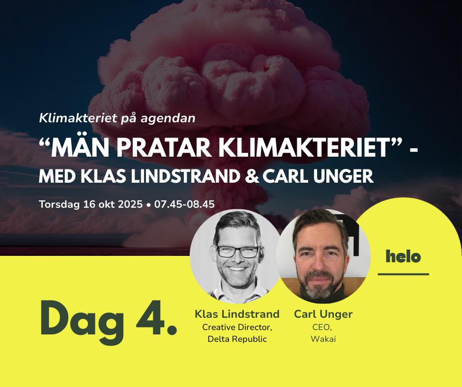 Dag 4 Klimakteriet på agendan - Män pratar klimakteriet (Online)