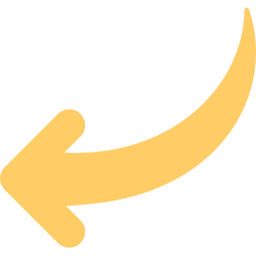 En stor gul pil som pekar åt vänster.