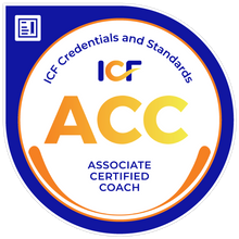 Väggmärke för ICC:s certifieringsstandarder och ACC (Associate Certified Coach)