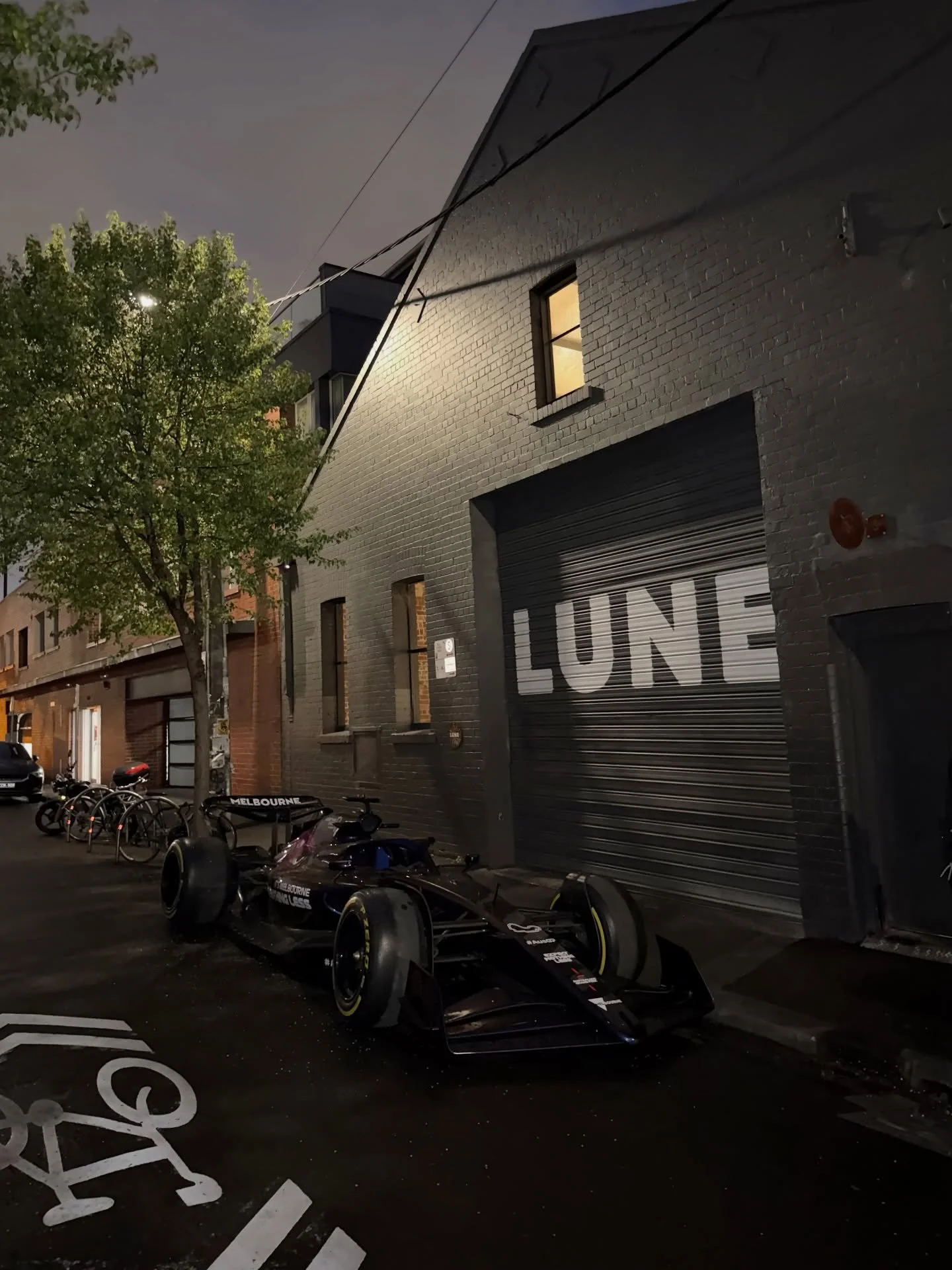Nothing hits quite like spotting a Formula 1 car on the street. 

It was parked outside Lune in Fitzroy to promote a book launch late last month. We were in the @audiaustralia RS Q8 performance and couldn&rsquo;t resist the photo op, especially with 