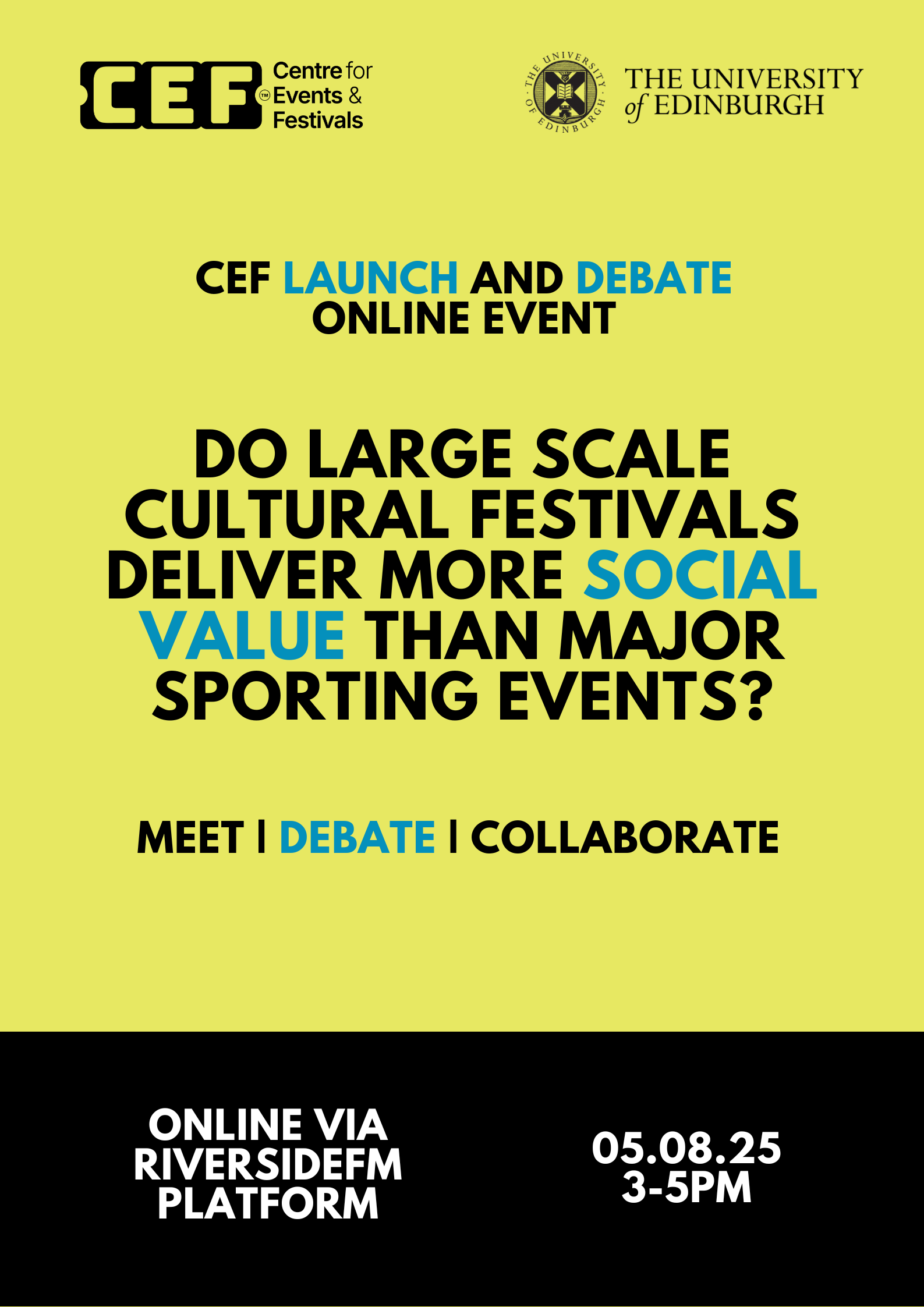 CEF LAUNCH AND DEBATE EVENT