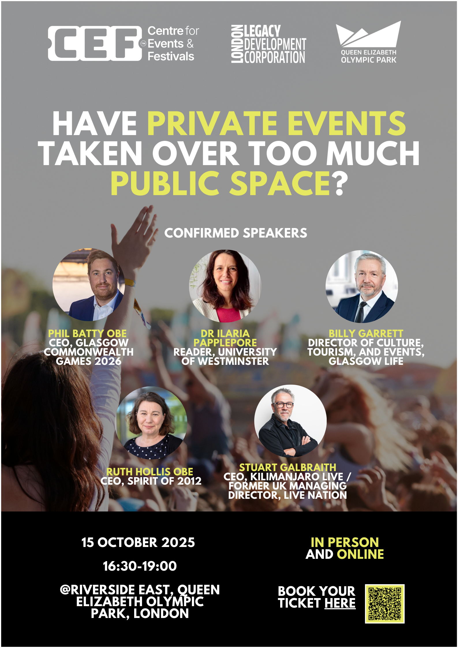 JOIN CEF’S 2ND DEBATE: HAVE PRIVATE EVENTS </span>TAKEN OVER TOO MUCH PUBLIC SPACE</span>?