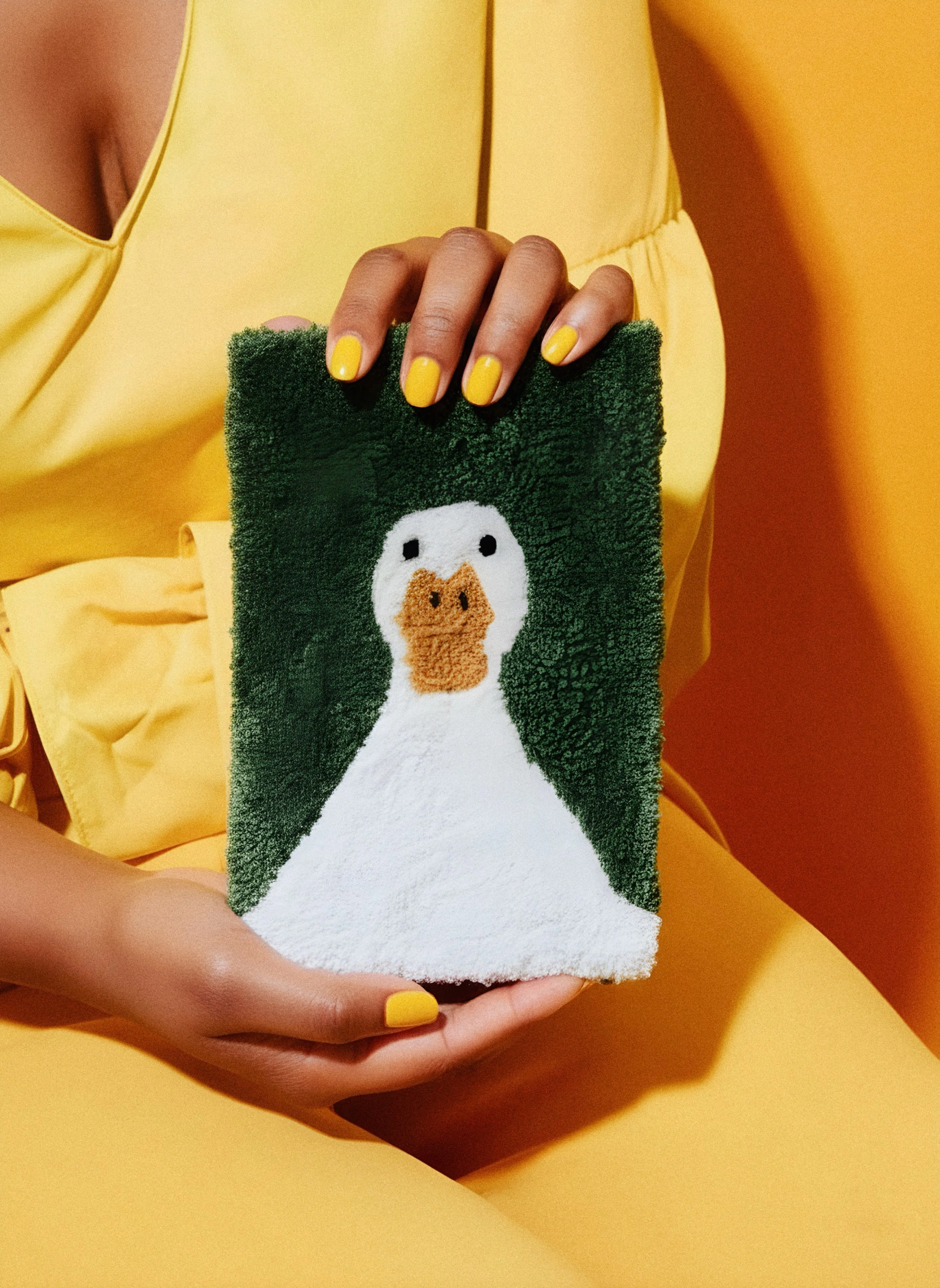 A silly little goose rug, created at Tuft Tuft Berlin