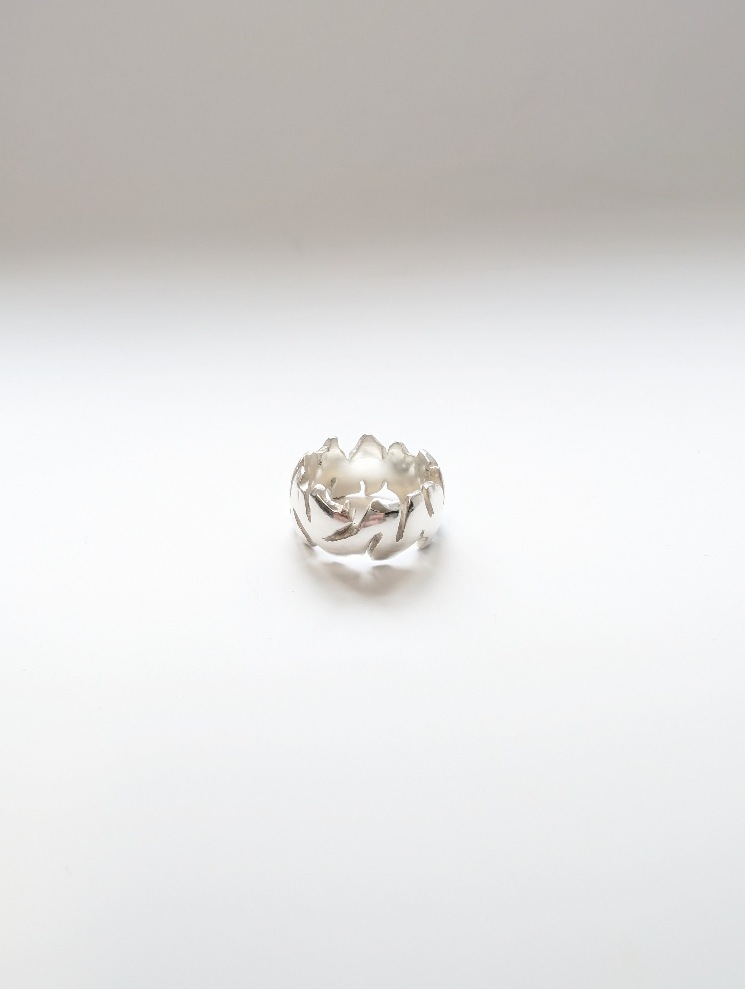 chunky styled silver ring