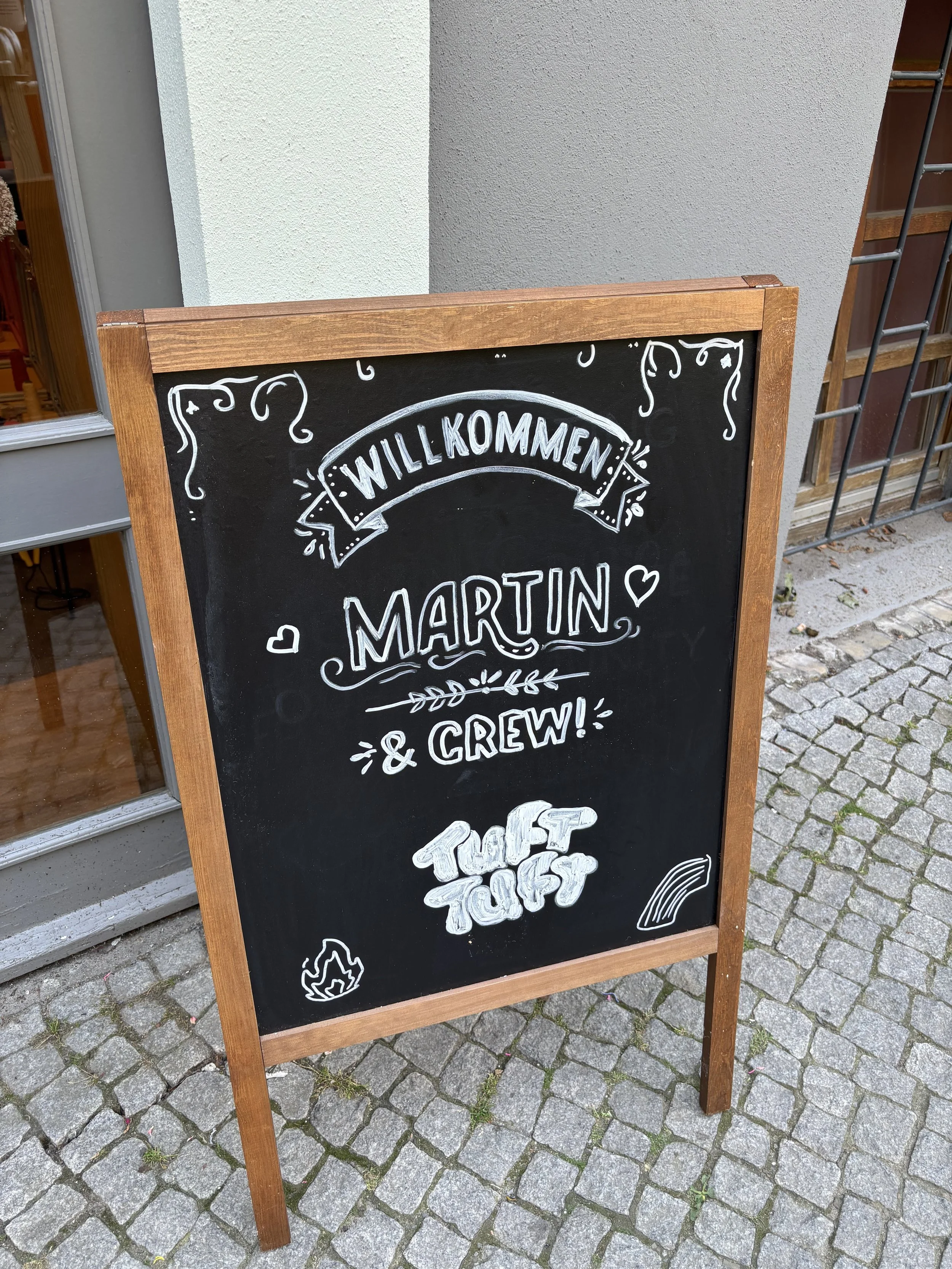 Welcome sign for Martin's Bachelor party