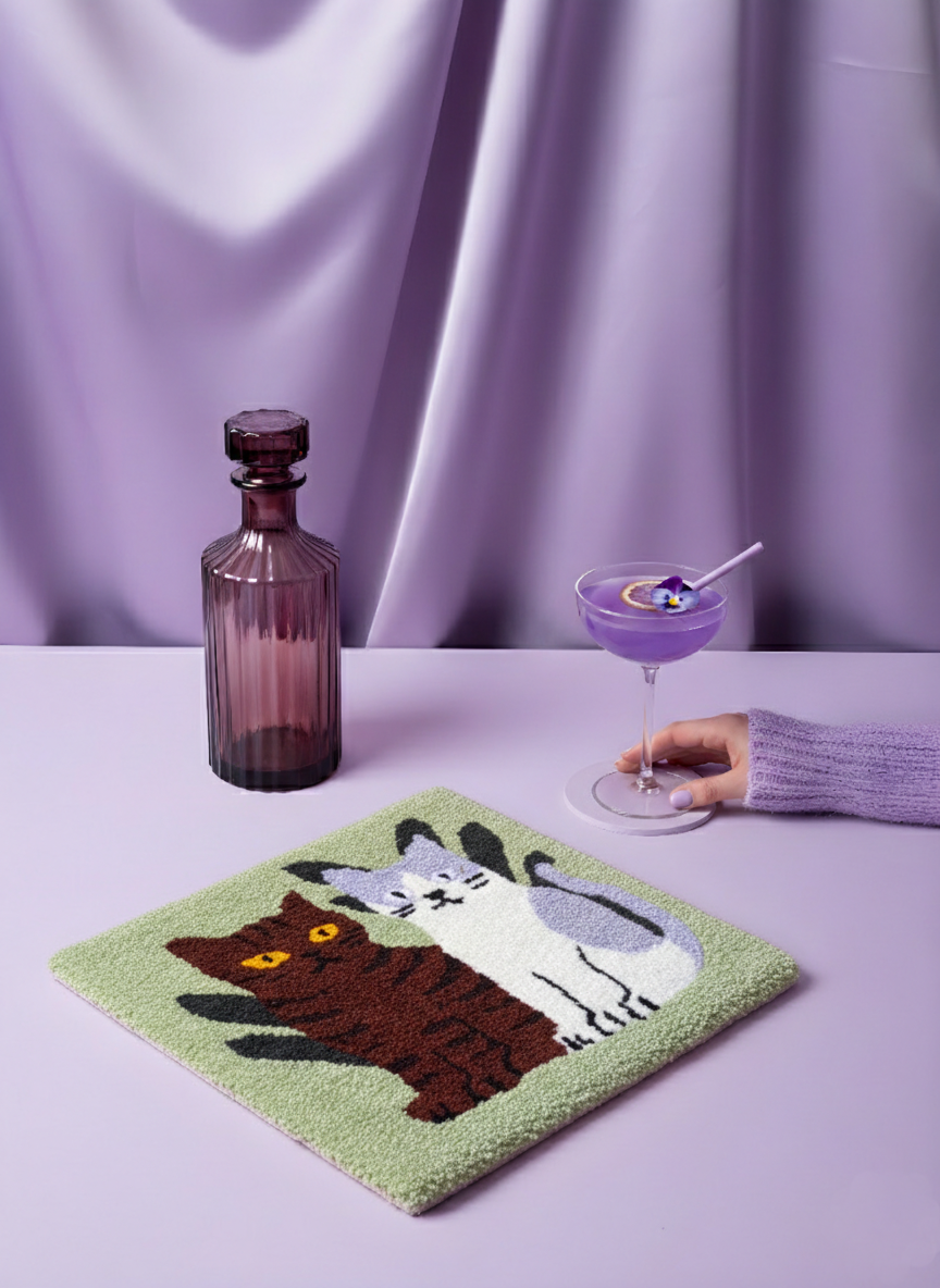 A tufted cat rug in Berlin