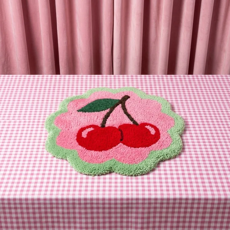 A cherry rug made in an OG workshop