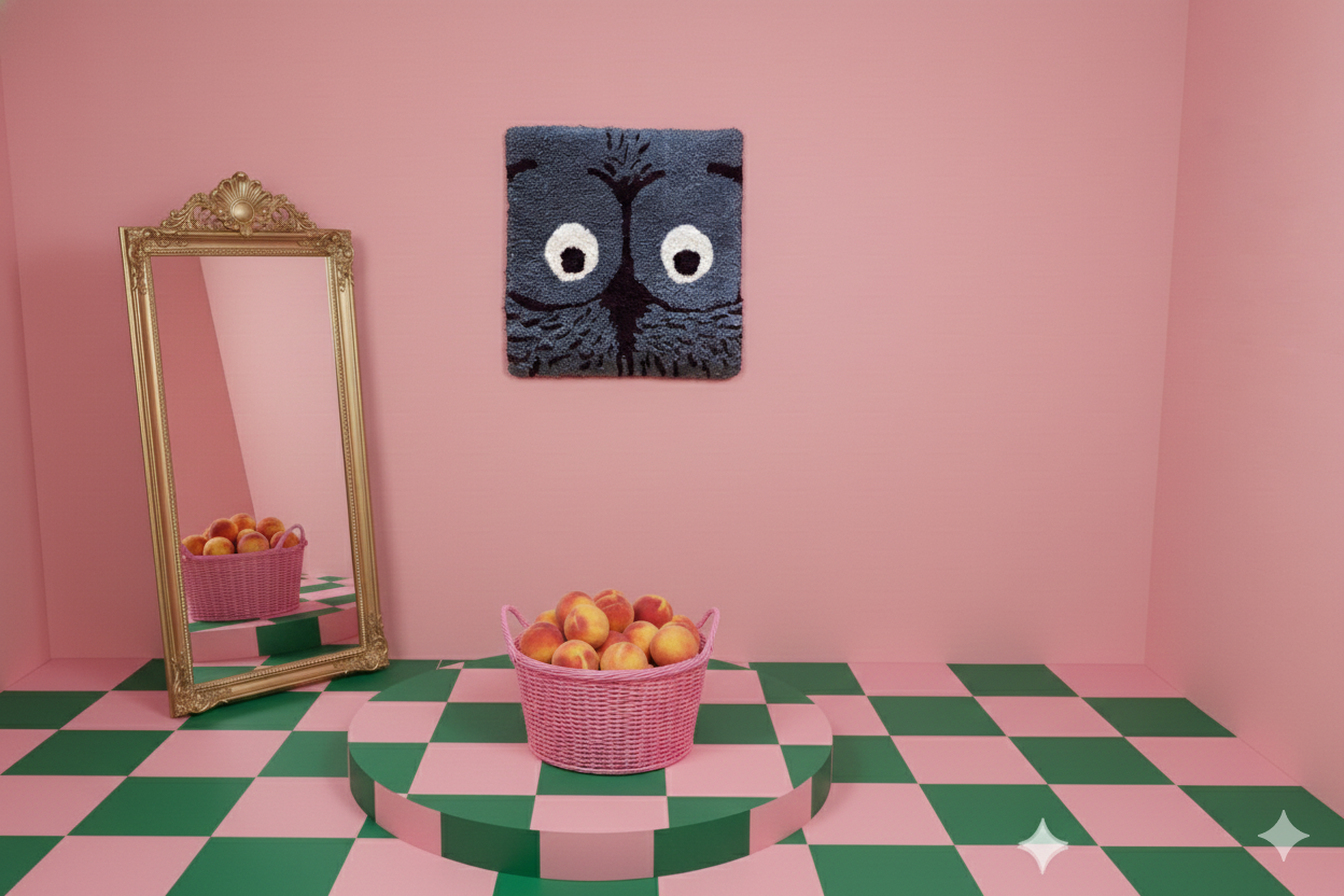 A cheeky butt rug from a tufting workshop in Berlin