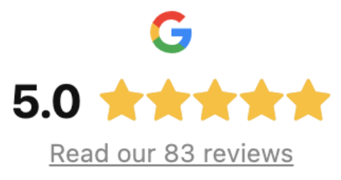 5-star Google reviews displayed on Fees page
