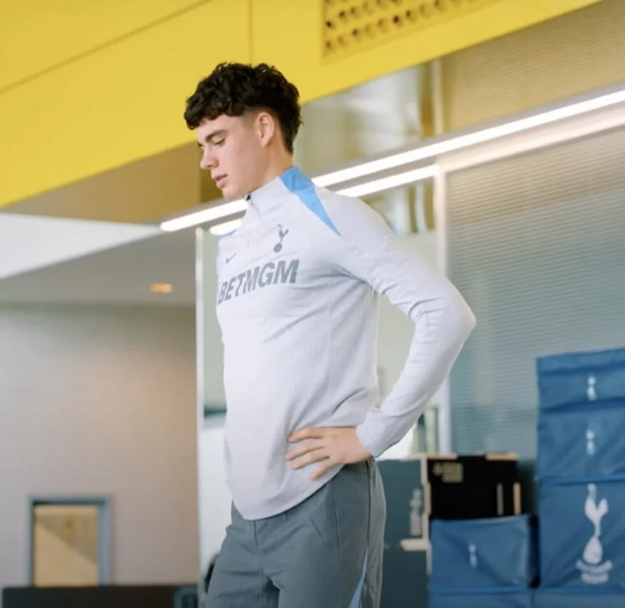 Archie Gray Tottenham training, one to one coaching, Leeds, Harrogate