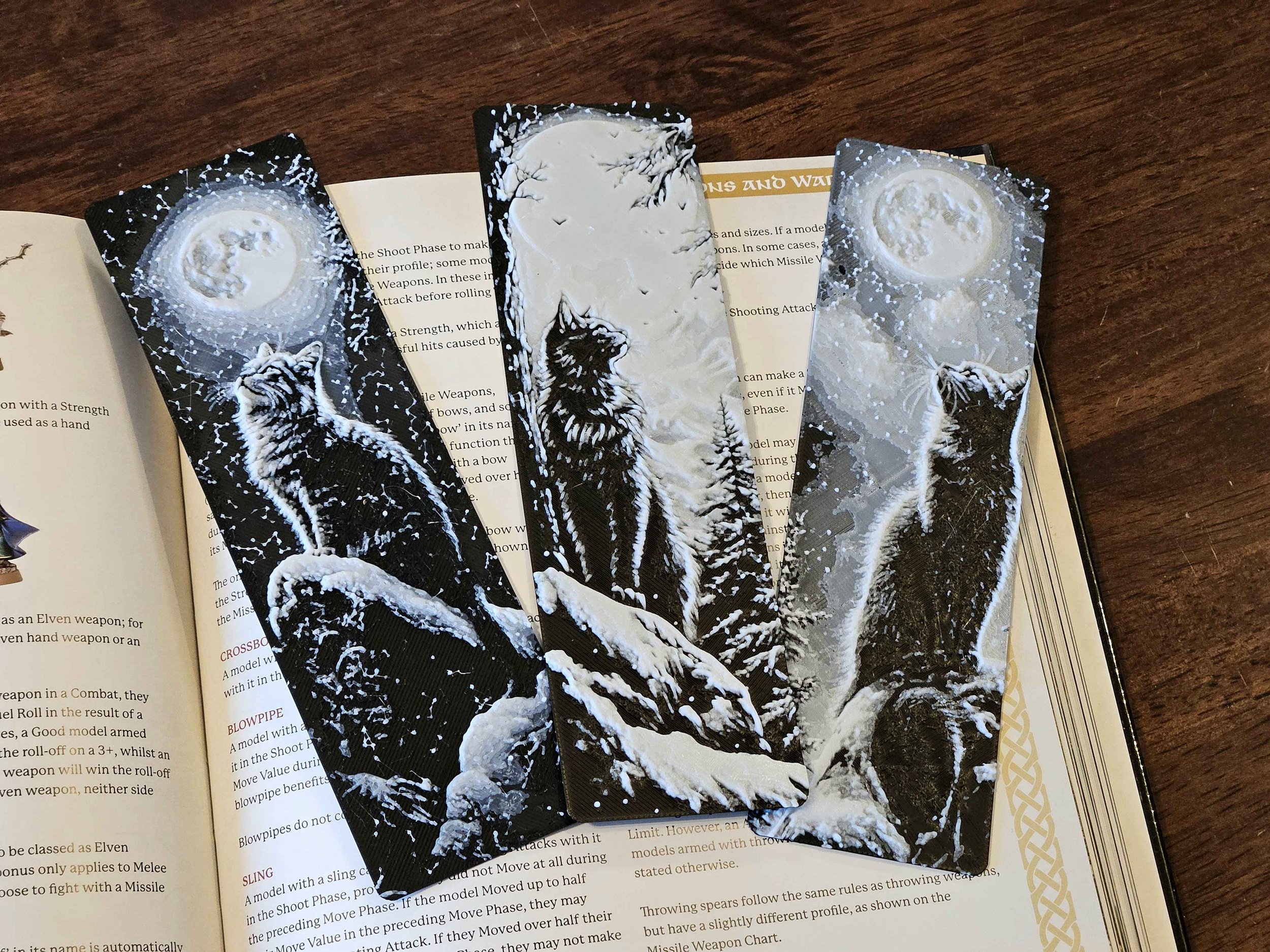 Bookmark Set - "Moonlit Cats"