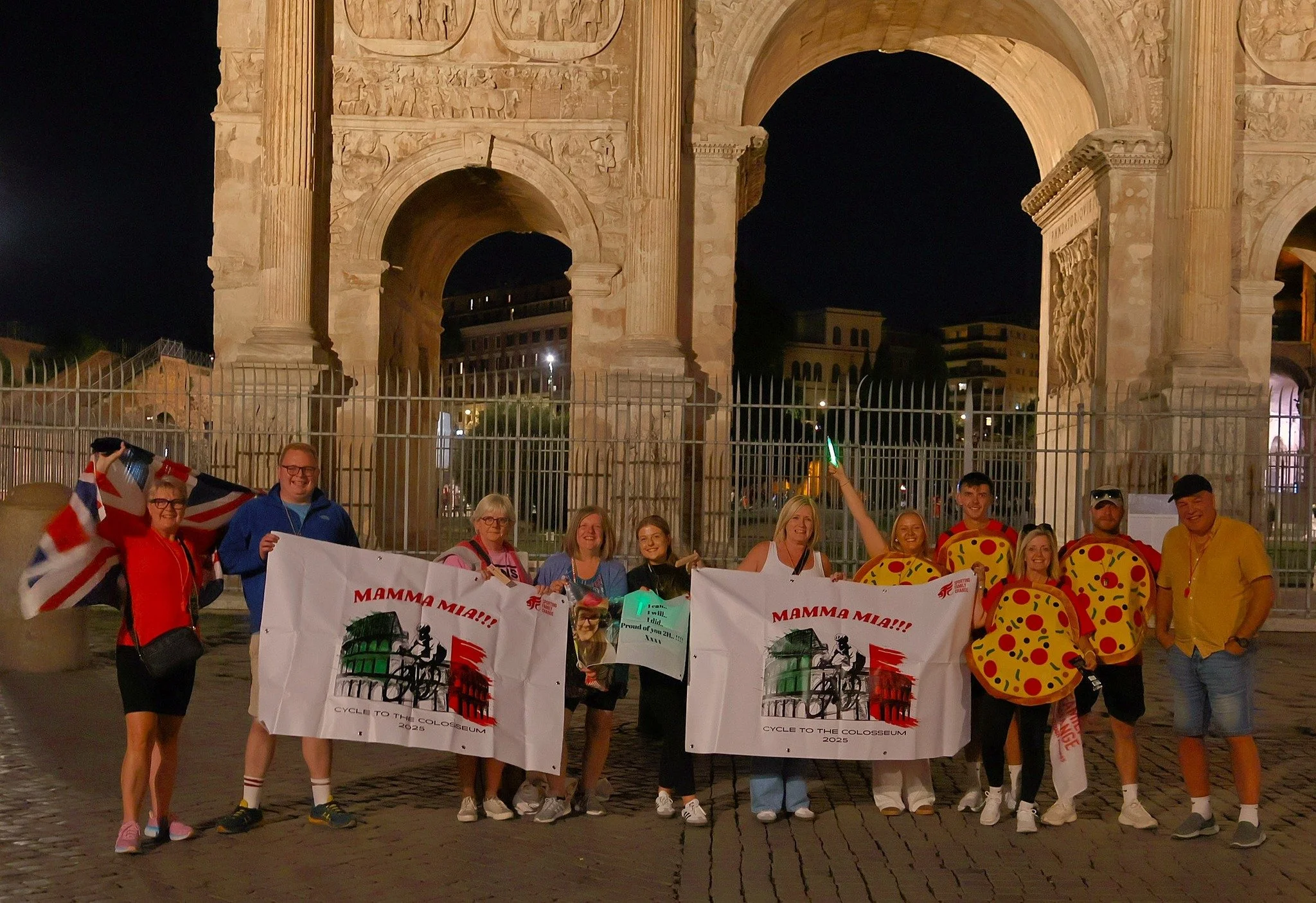 ⭐️ As we begin to process and reflect on each cyclists achievements in riding to the Colosseum recently, we would like to place on record our thanks to the support crew who enabled them to achieve. Their support varied from replacement taxi services 