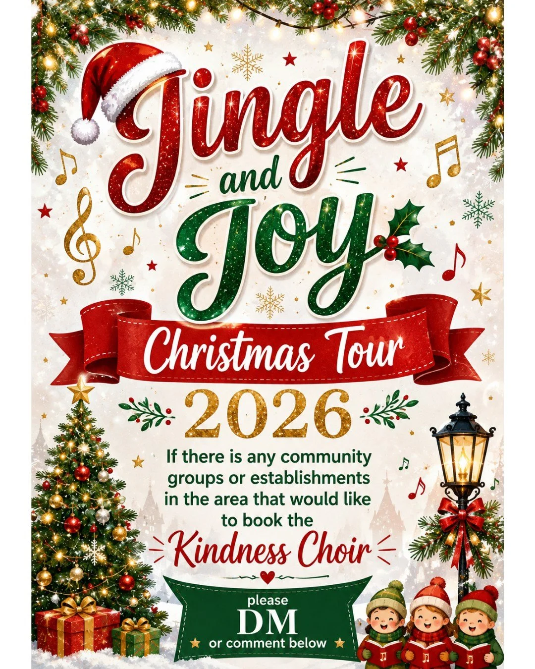 🎶🎄 The Kindness Choir&rsquo;s Christmas Tour is ready for bookings! 🎄🎶

Do you know of a community group, care home, school, organisation or local establishment that you think would benefit from a visit from our wonderful choir this Christmas?

W
