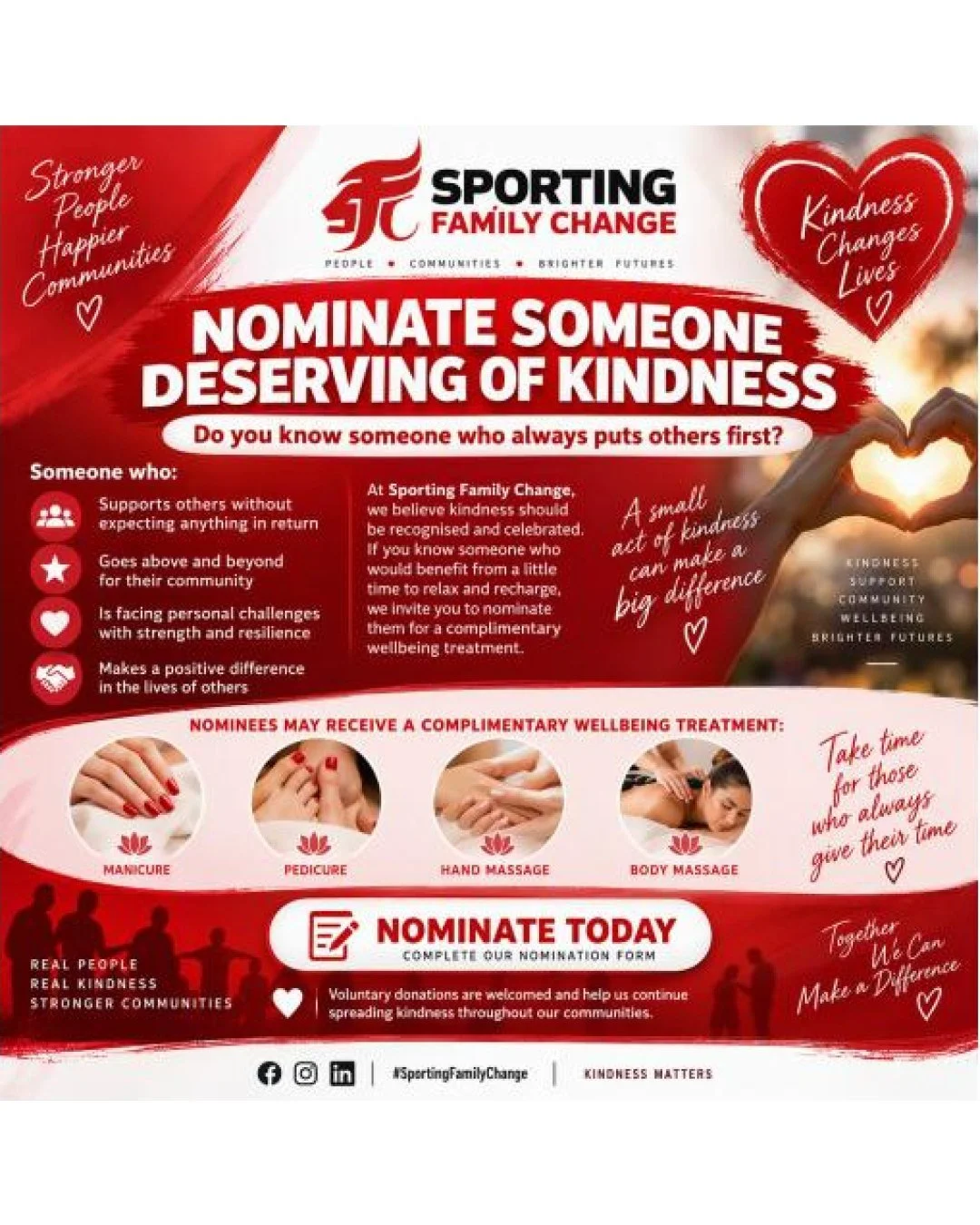 💖 A LITTLE KINDNESS GOES A LONG WAY&hellip; 💖

Do you know someone who deserves a little extra love and care? 🥰 Someone who is always putting others first, caring for everyone around them, and rarely taking time for themselves?

We&rsquo;d love yo