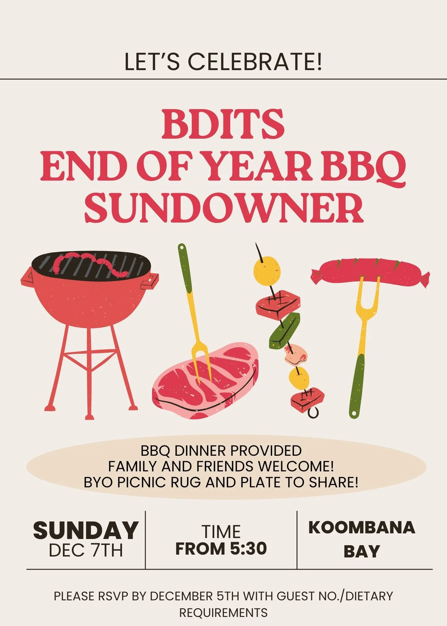 BDITS End of Year BBQ Sundowner