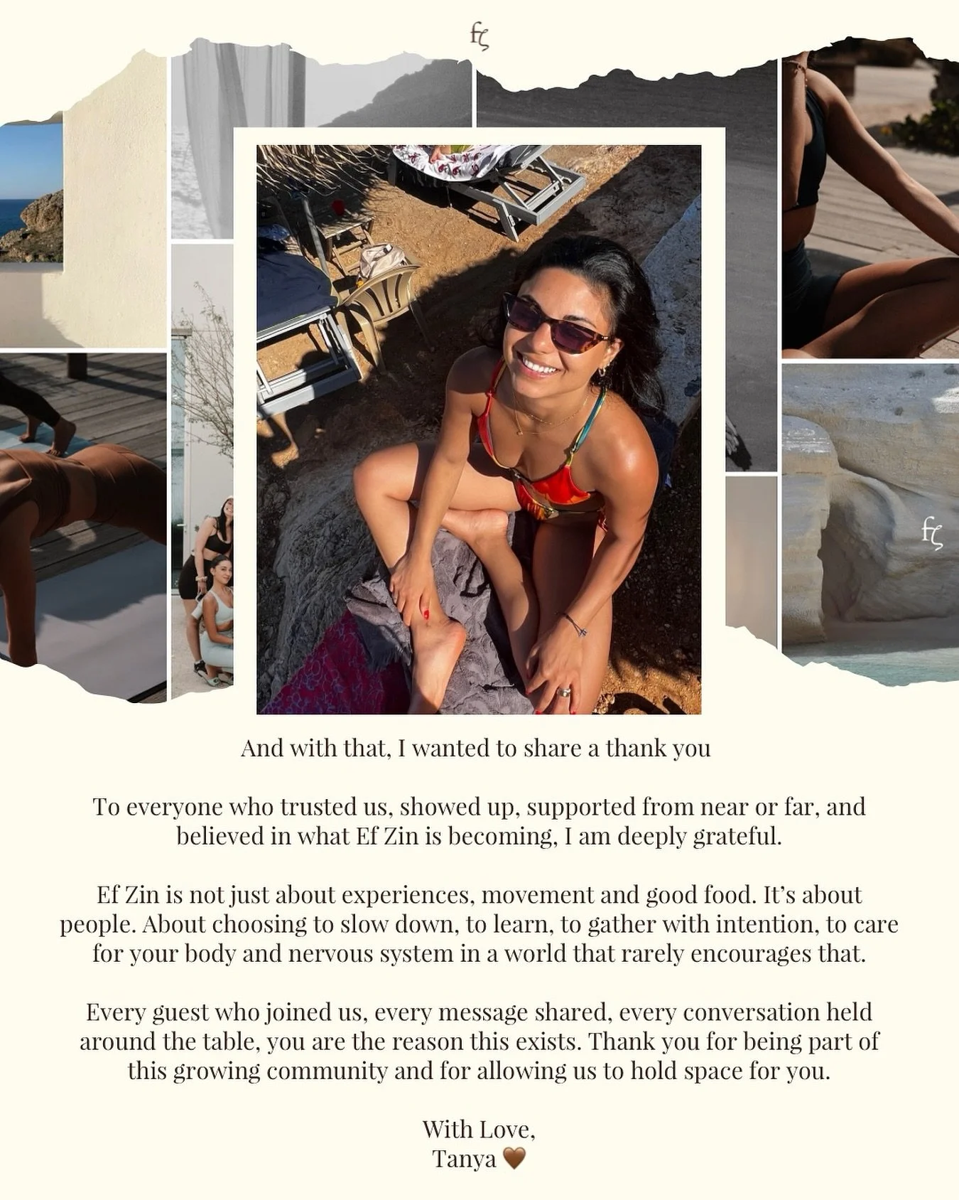 Ef Zin wouldn&rsquo;t exist without the people who choose it 🤍

Every guest, every follower, every person who trusted us with their time and energy, I see you.

You remind me why this work matters. Why creating intentional spaces for nourishment, mo