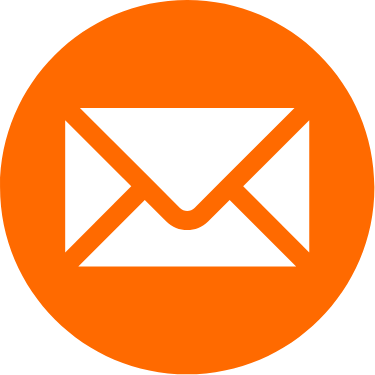 Email icon inside an orange circle