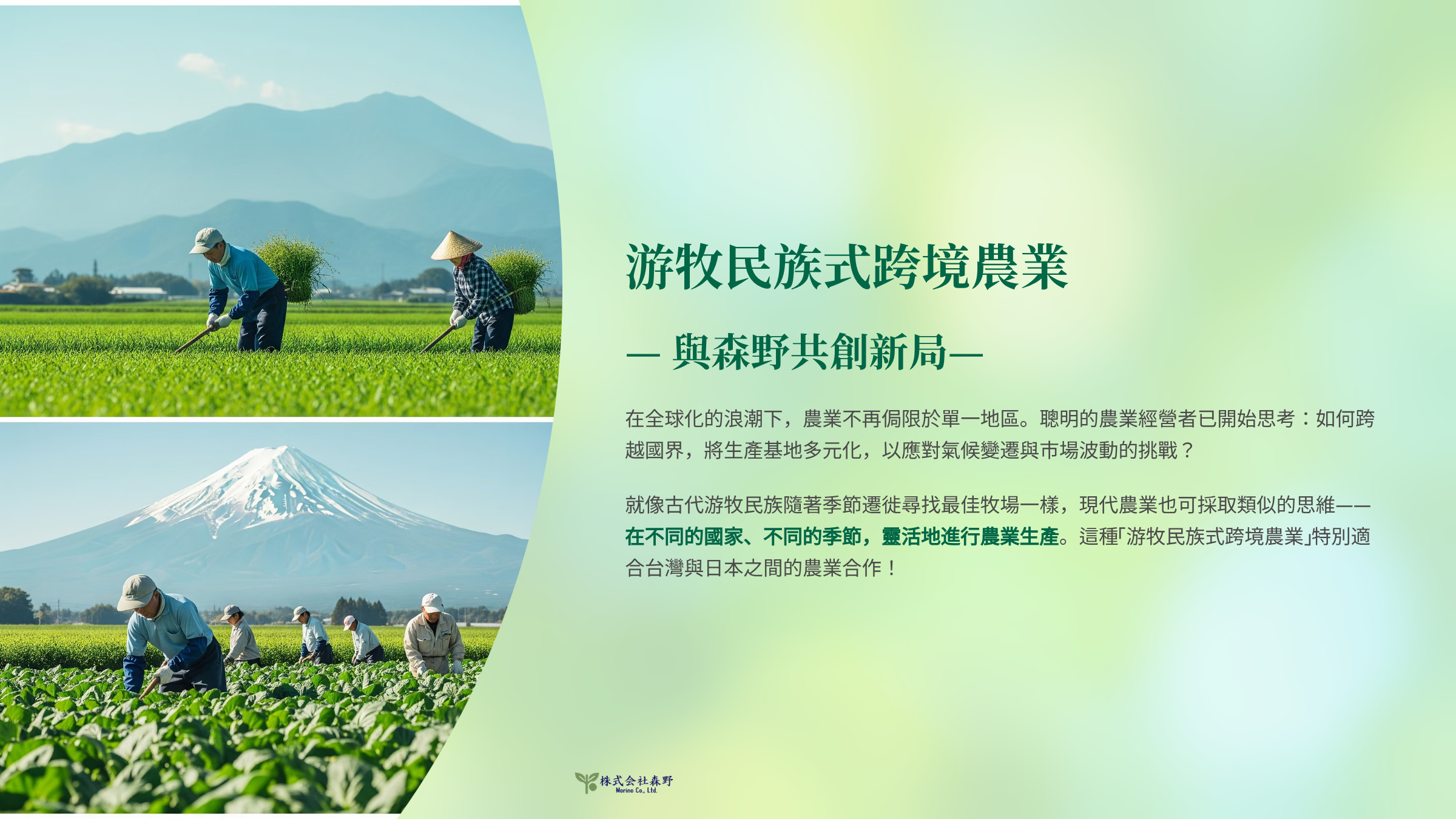 從台灣到日本:游牧民族式跨境農業,開拓市場新藍海!