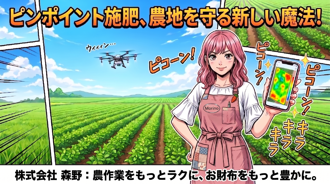 【スマート農業】肥料コスト削減＆作業時間短縮！ 株式会社森野「可変施肥システム」がまもなくリリース