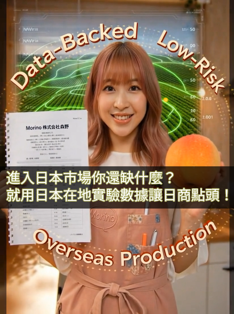 株式会社森野 (Morino) 展示日本農業落地 PoC 實證數據報告，結合衛星遙測與 GIS 監控數據分析，協助企業進軍日本市場。