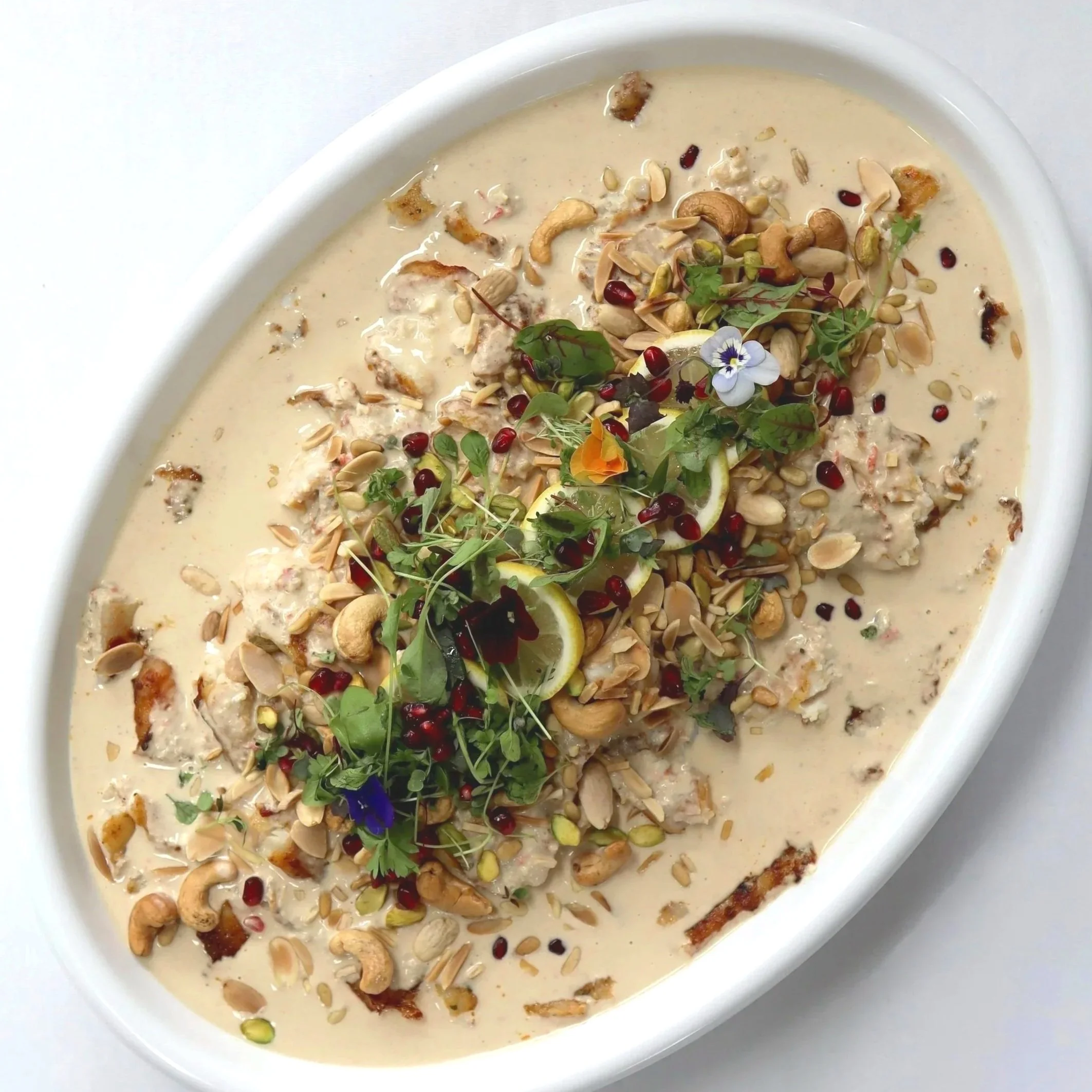 Samke Harra with Crispy Fried Bread