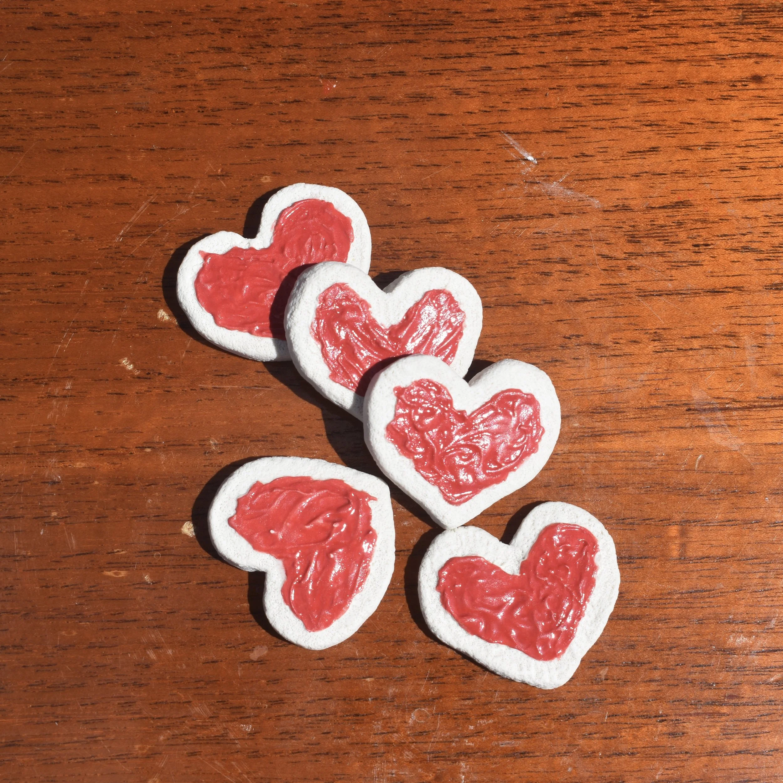 Porcelain Fidget Stone - Heart Cookie