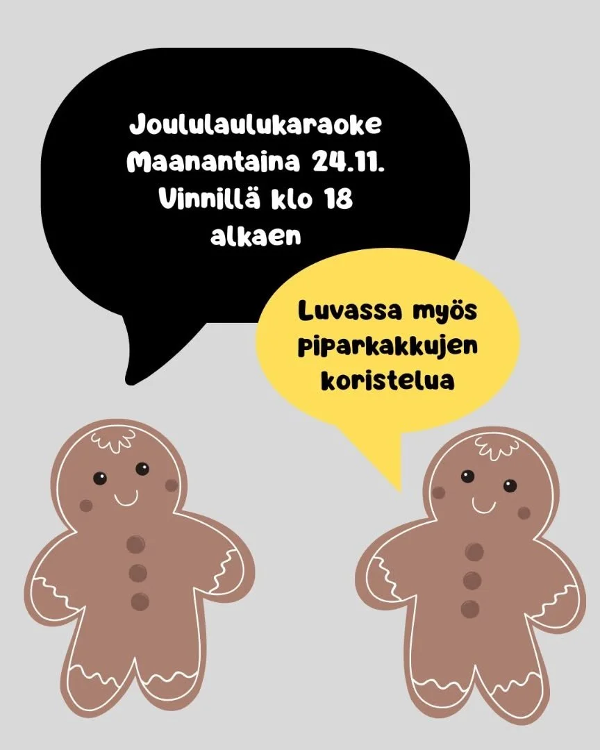 Tip tai tap!

Kaipaatko marraskuuhun pient&auml; piristyst&auml;? Ovatko joululaulut jo pikkuhiljaa hiipineet arkeesi? Vai oletko jo full hd joulumeiningeiss&auml; joulukuun kolkutellessa aivan oven takana?

Olipa tilanteesi mik&auml; tahansa, olet t