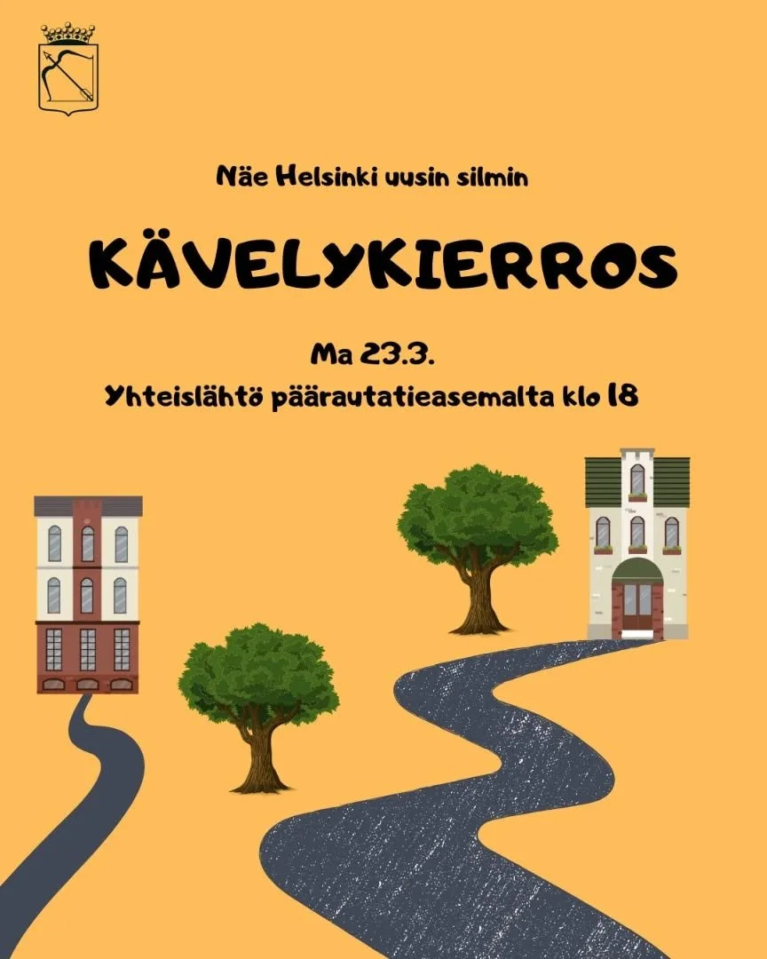 Tervetuloa mukaan k&auml;velykierrokselle! 

Maanantain 23.3. osakuntailta j&auml;rjestet&auml;&auml;n k&auml;velykierroksena teemalla N&auml;e Helsinki uusin silmin!
Luvassa on noin tunnin mittainen k&auml;velykierros Helsingin maisemissa, mink&auml