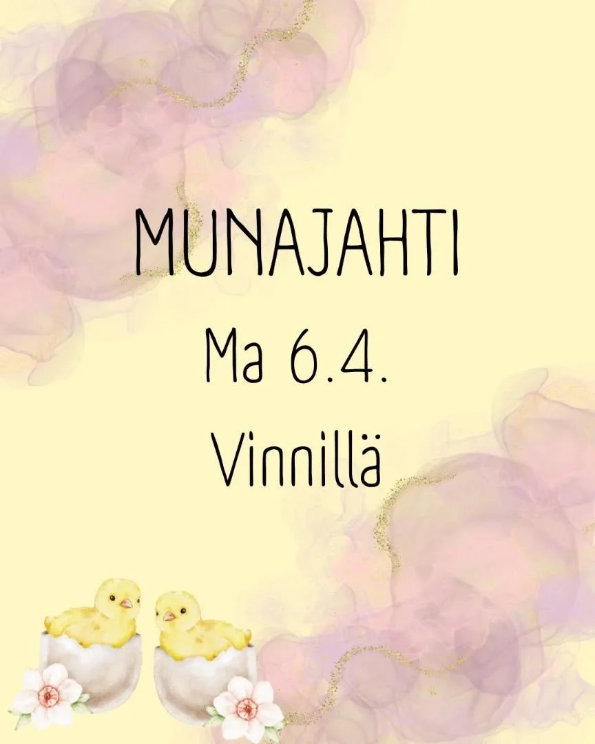 Vinnin viimeinen munajahti 🐣 

Tervetuloa p&auml;&auml;si&auml;ismaanantaina 6.4. Vinnille perinteiseen munajahtiin! Osakuntaillassa on luvassa piilotettuja aarteita, joita herkunn&auml;lk&auml;iset osakuntalaiset p&auml;&auml;sev&auml;t etsim&auml;