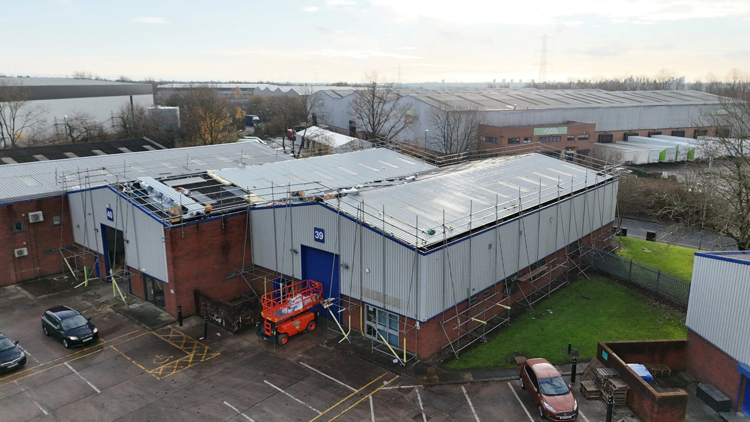 New roof under construction