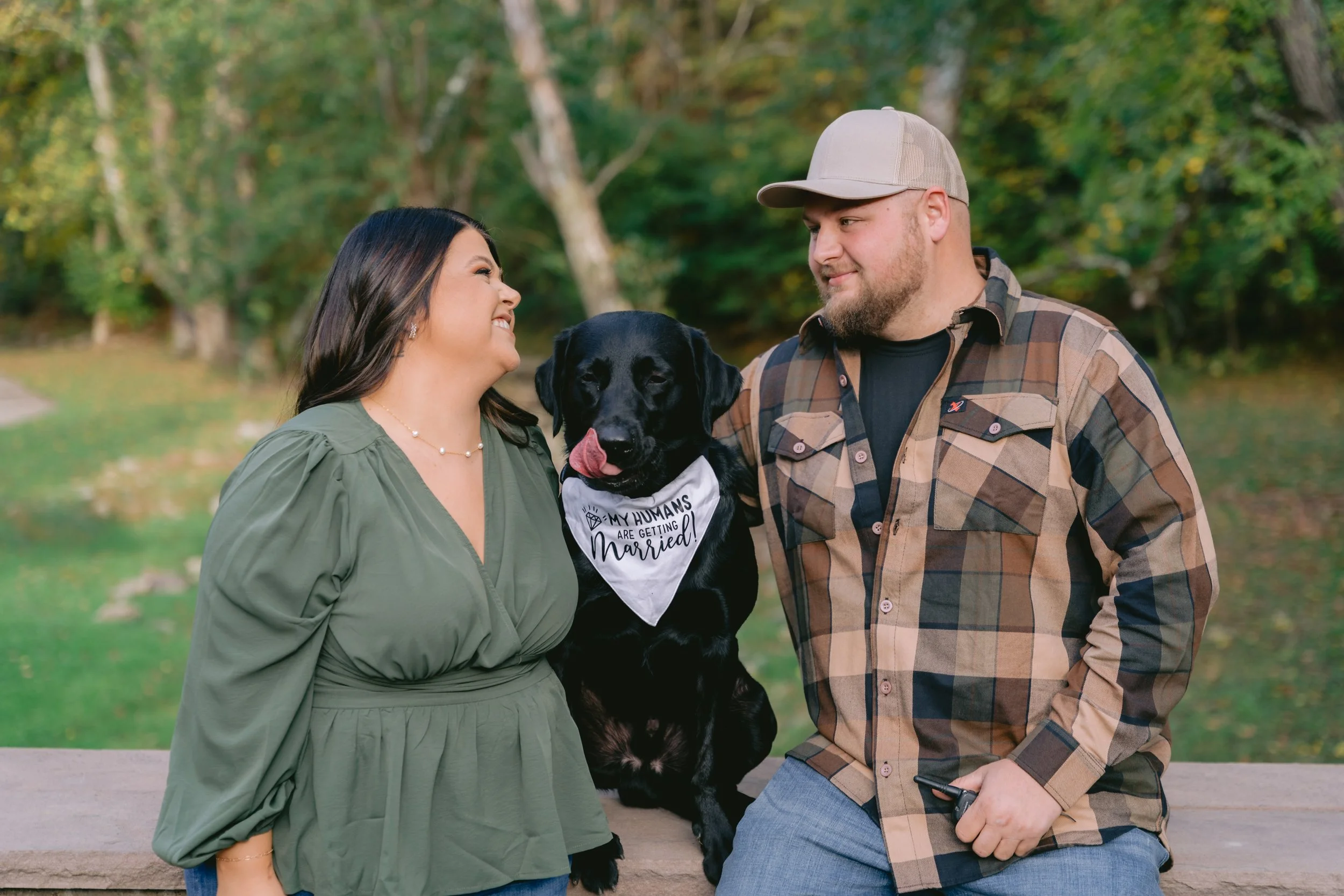 engagement session with dog
