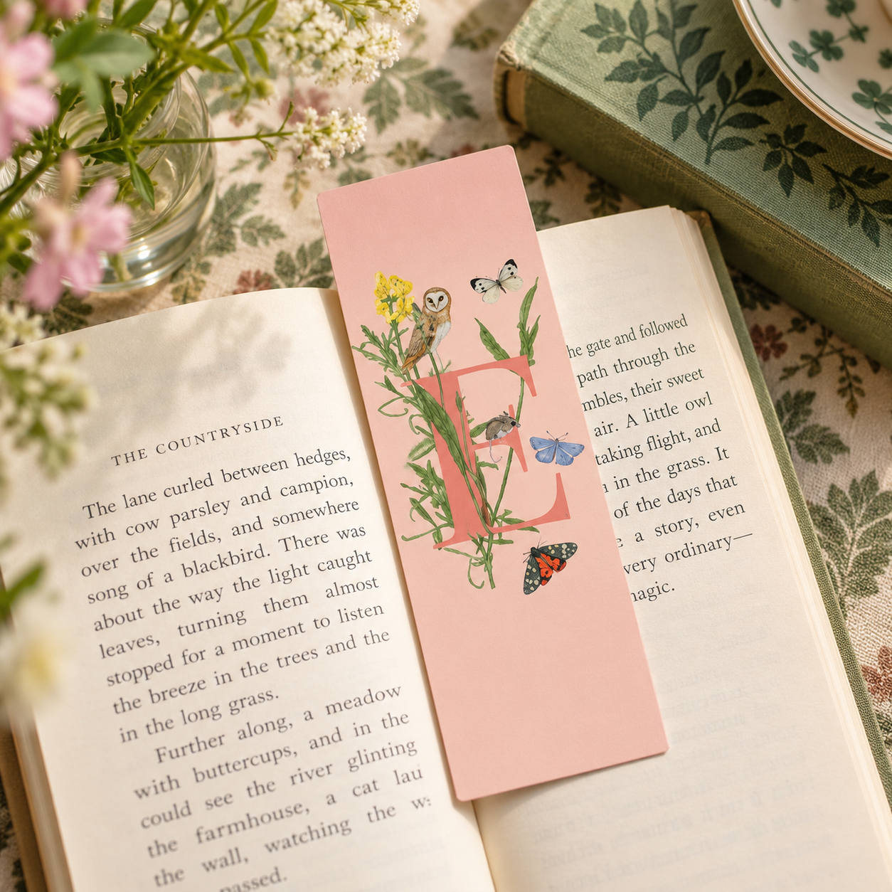 Botanical Bookmark on a Countryside Book.png