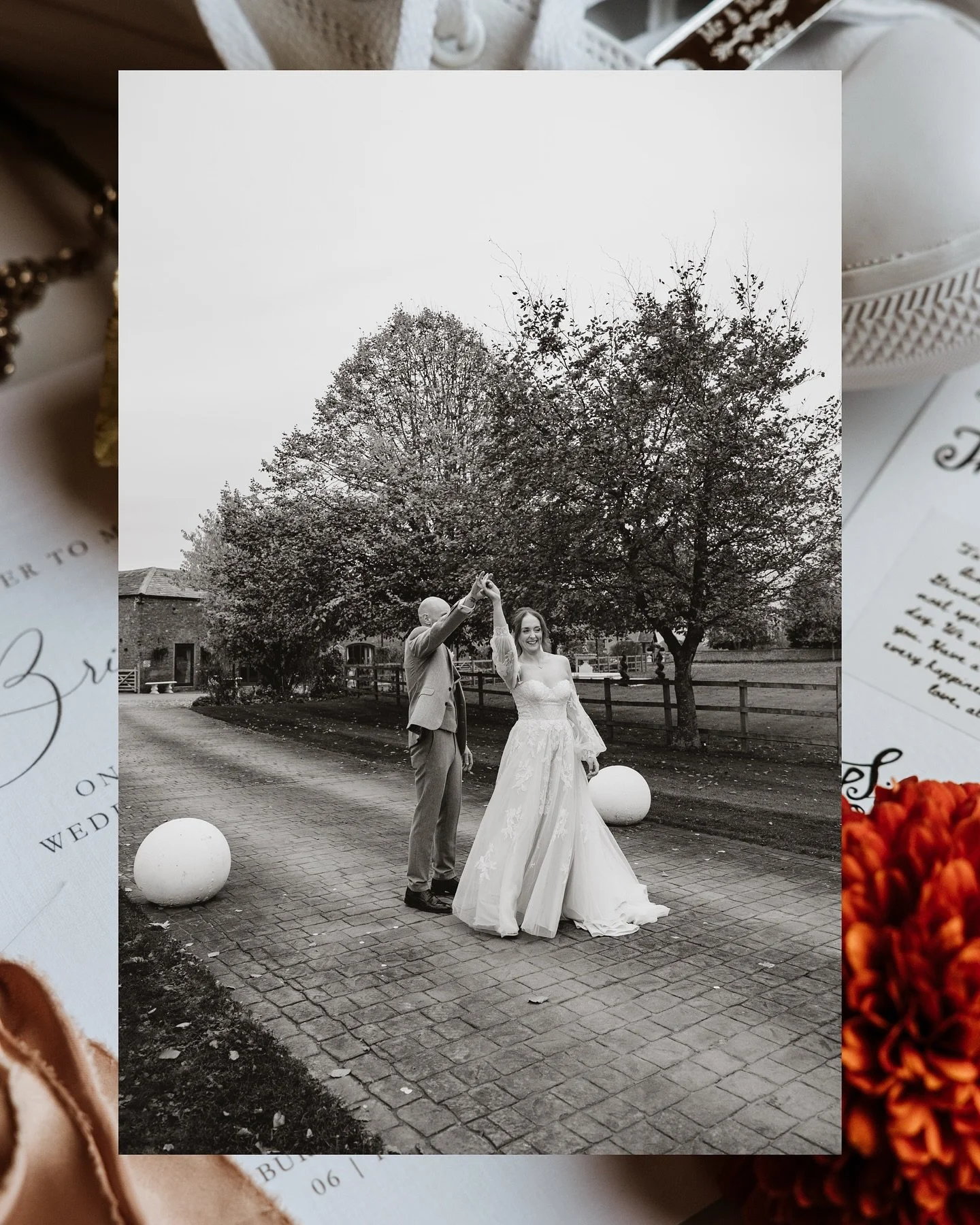 Mr &amp; Mrs Barlow 💍💐 

Venue - @burltonmanor 
Flowers - @pampasbox 
Makeup - @katieleannemakeup &amp; @flynnes_artistry 
Hair - @chloebradburyhair 
Stylist - @uplitevents 
Catering - Hammonds &amp; @kkcateringuk 
Illustrator - @jessicapaintsweddi
