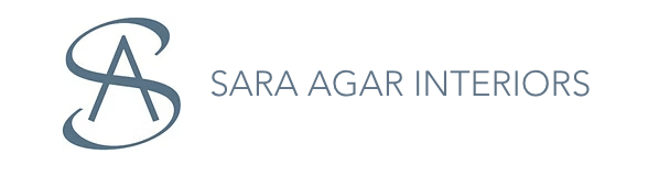 Logo for Sara Algar Interiors, featuring initials 'SA' and the company name.