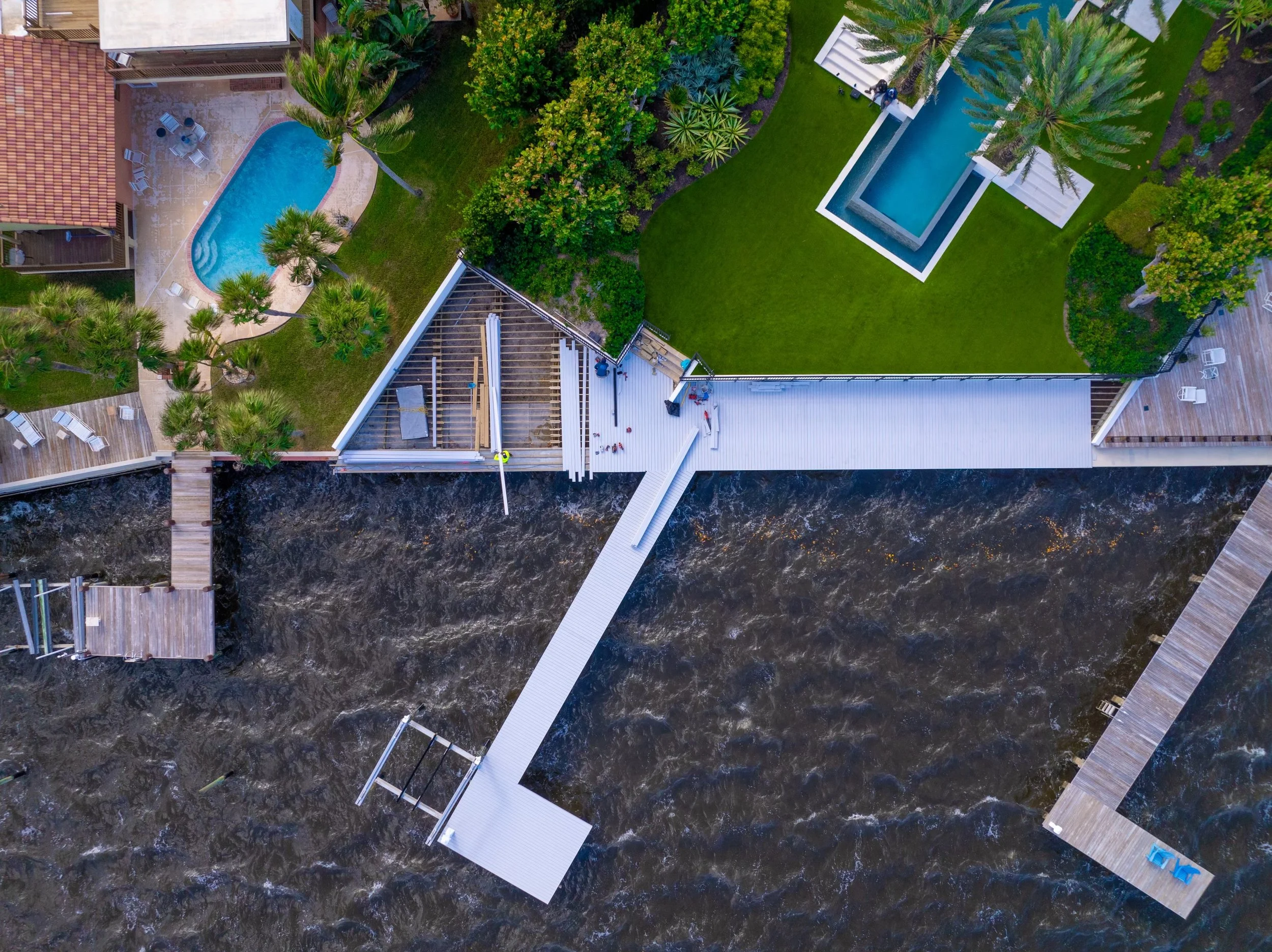 An image of a deck replacement by the Florida Intracoastal