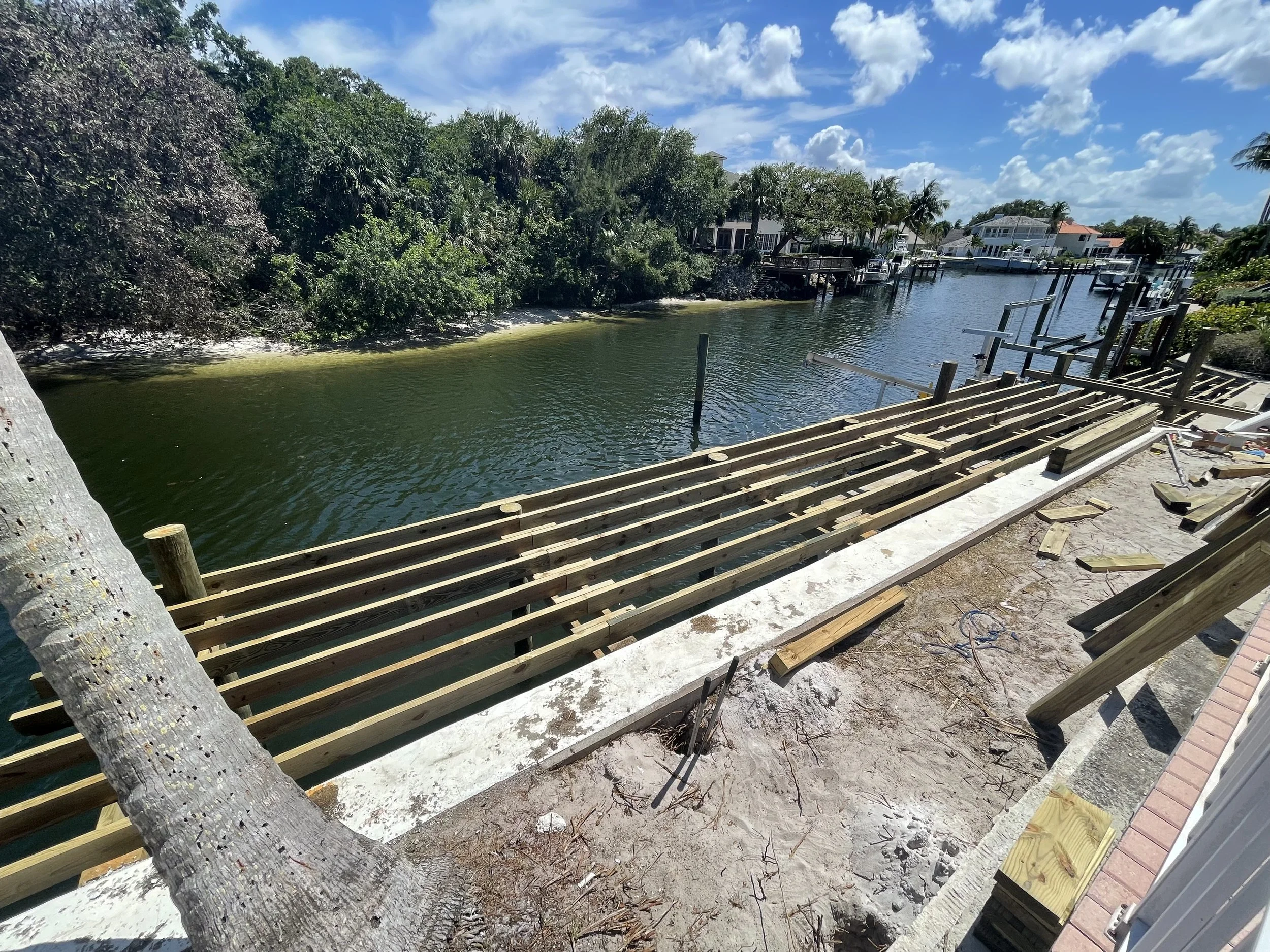 JKT Marine dock construction in West Palm Beach  Florida
