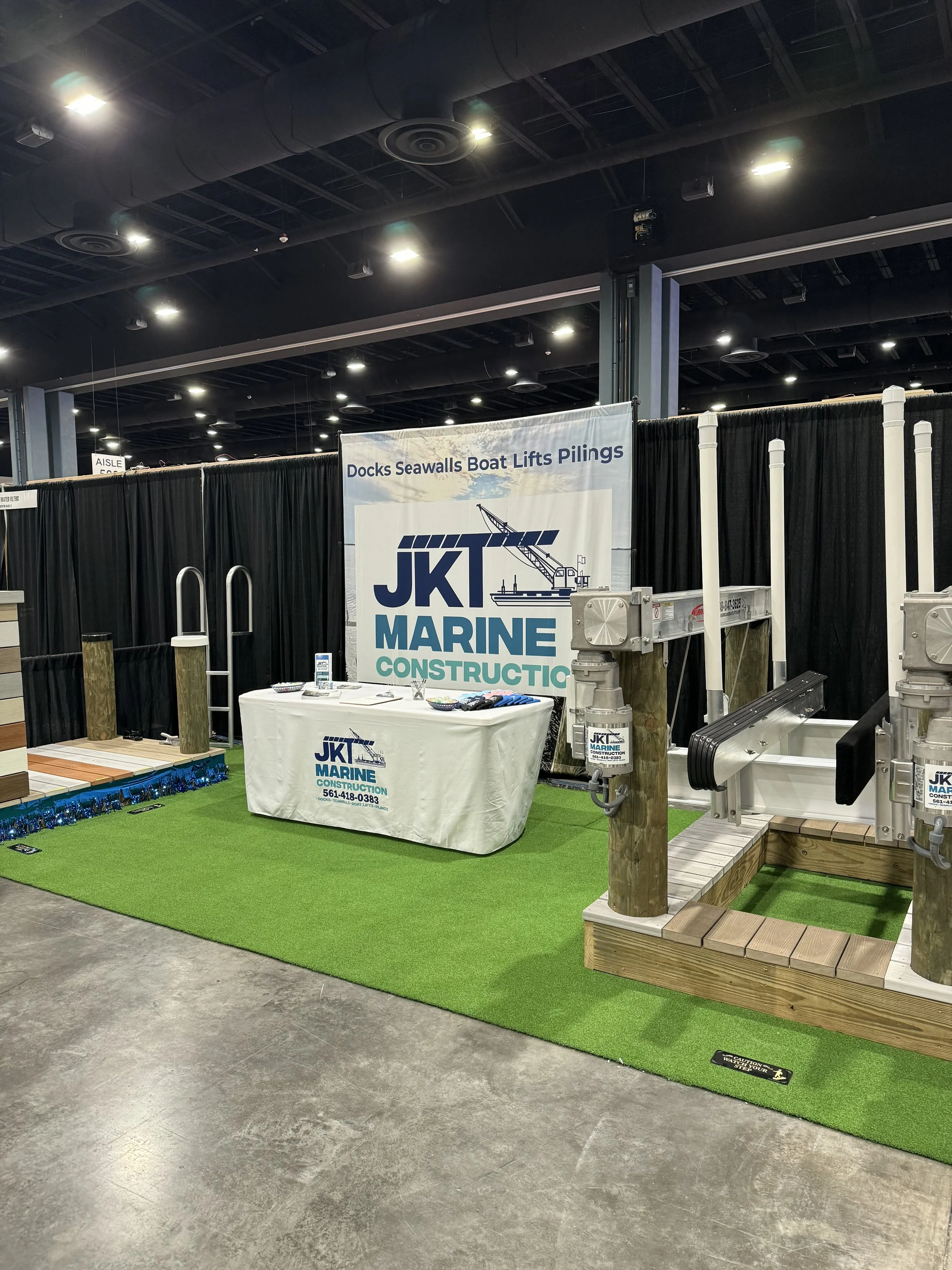 JKT Marine Construction marine construction booth the Palme Beach Home Design and Remodeling Show