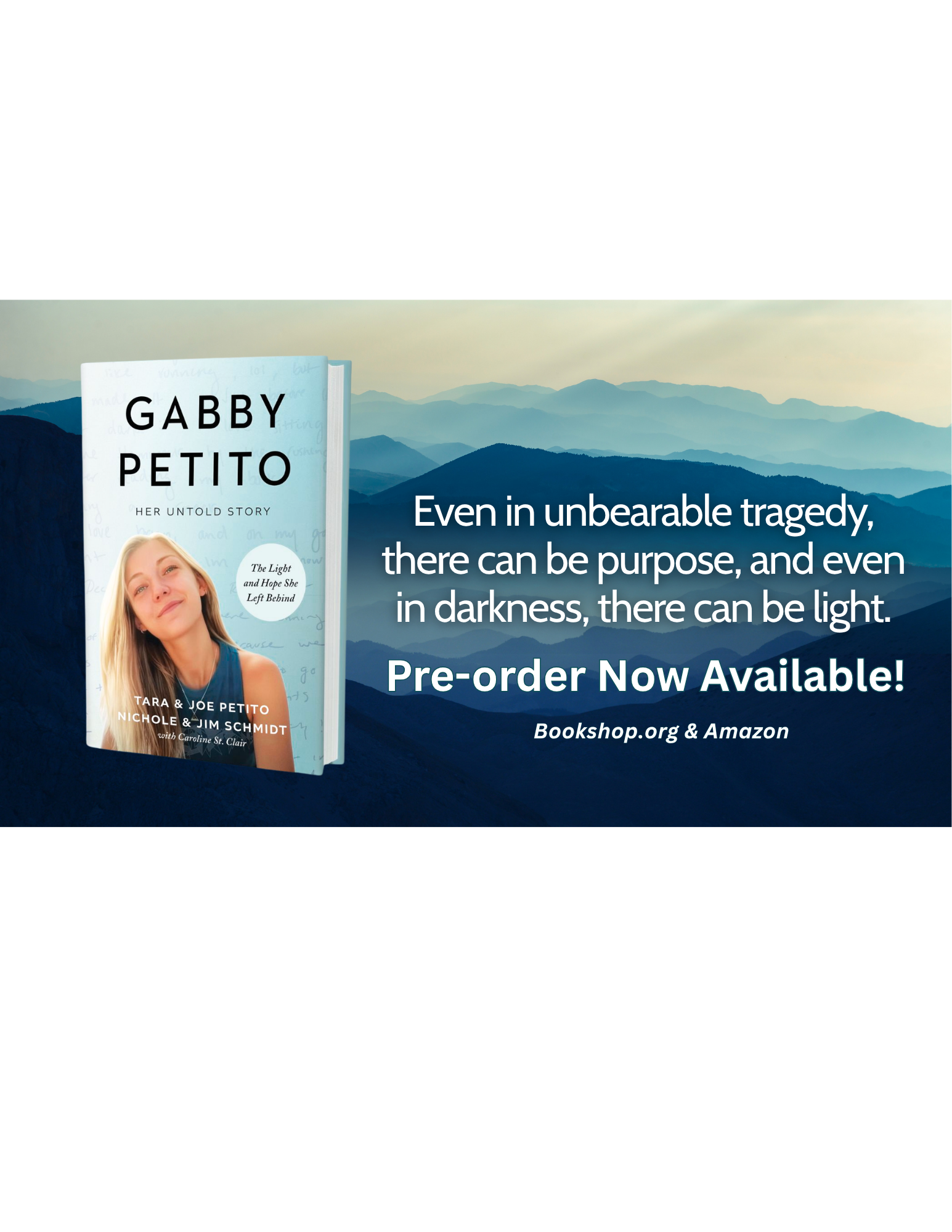 Gabby Petito Book with instructions on where to preorder everywhere books are sold